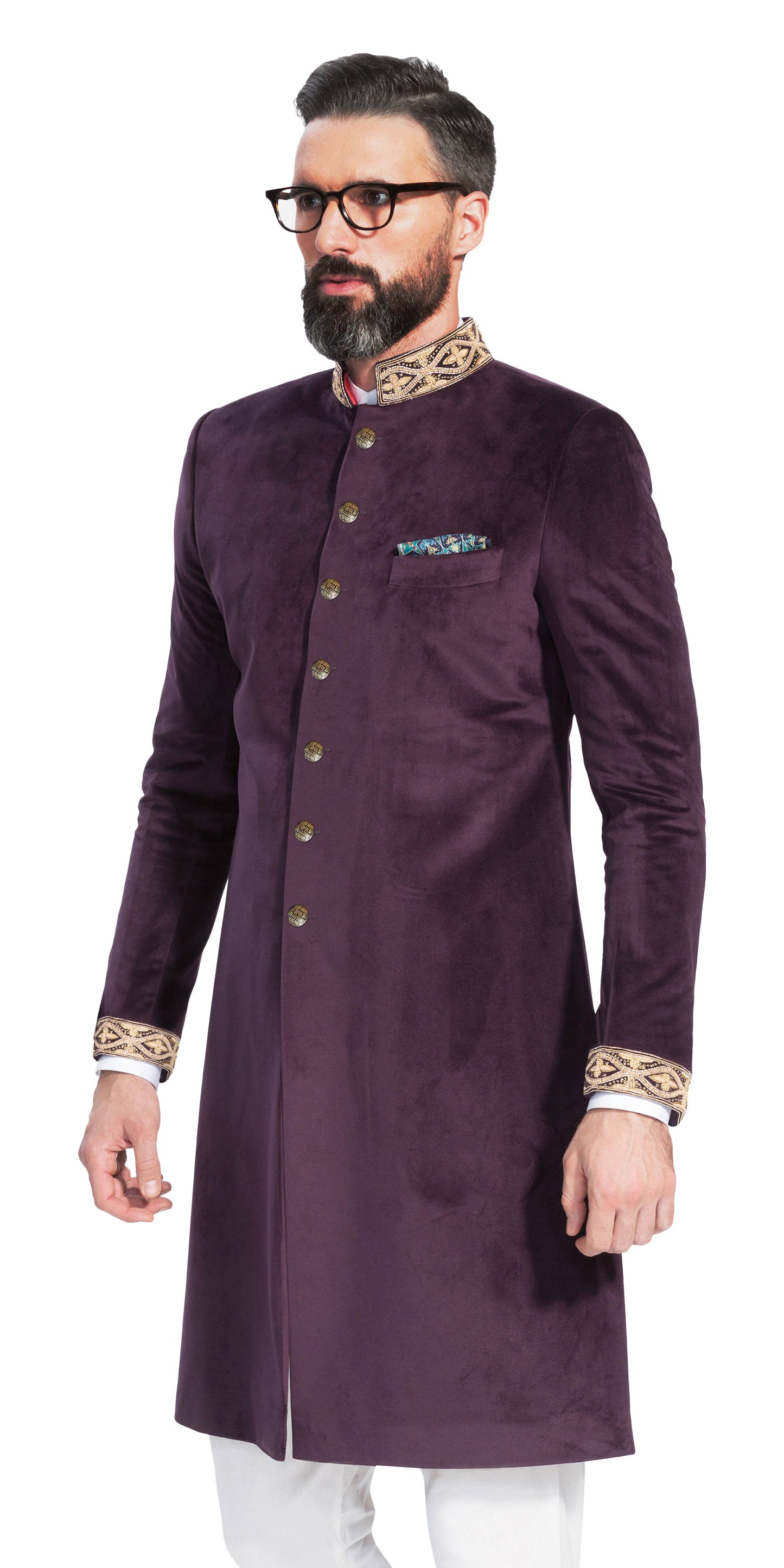 Gurhkan Amethyst Sherwani
