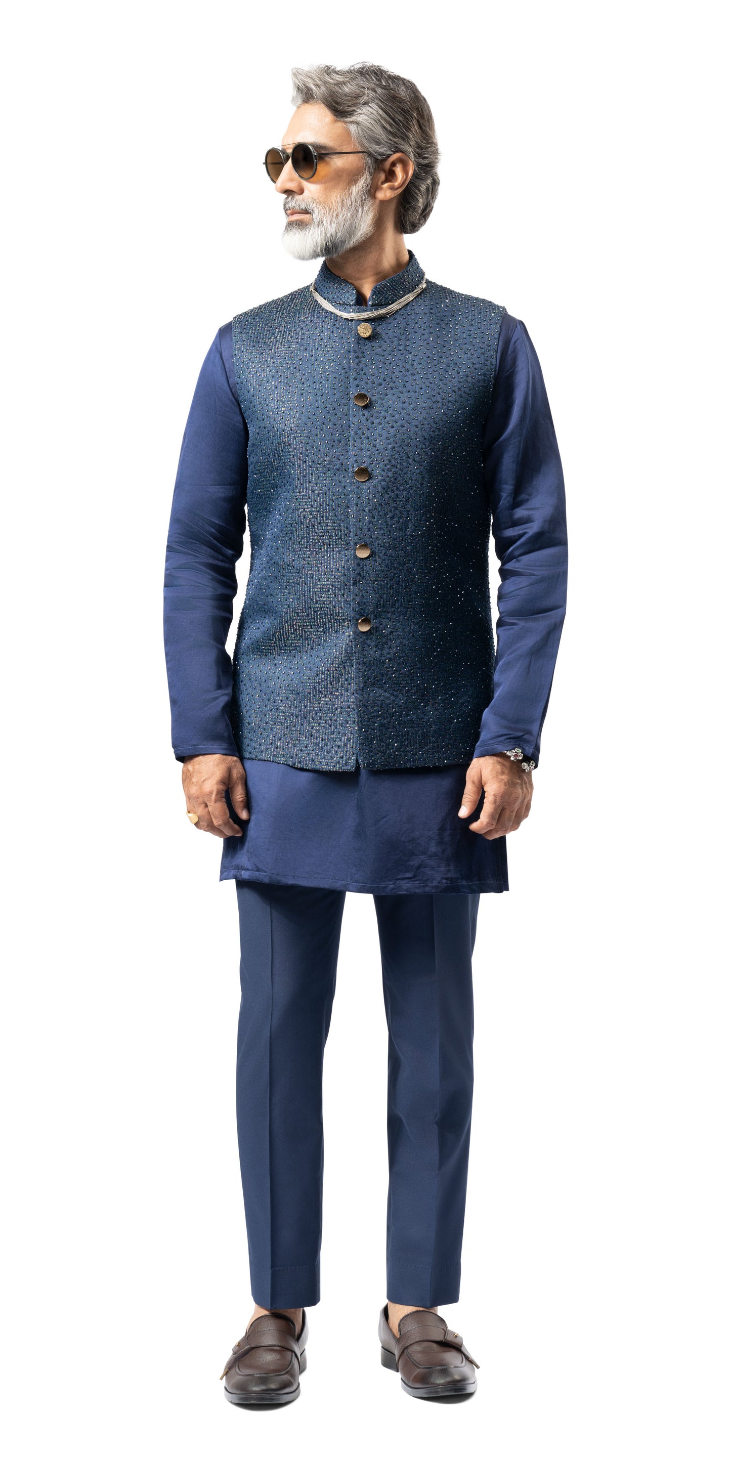 Navy Tex-Galaxy Highlight Bundi