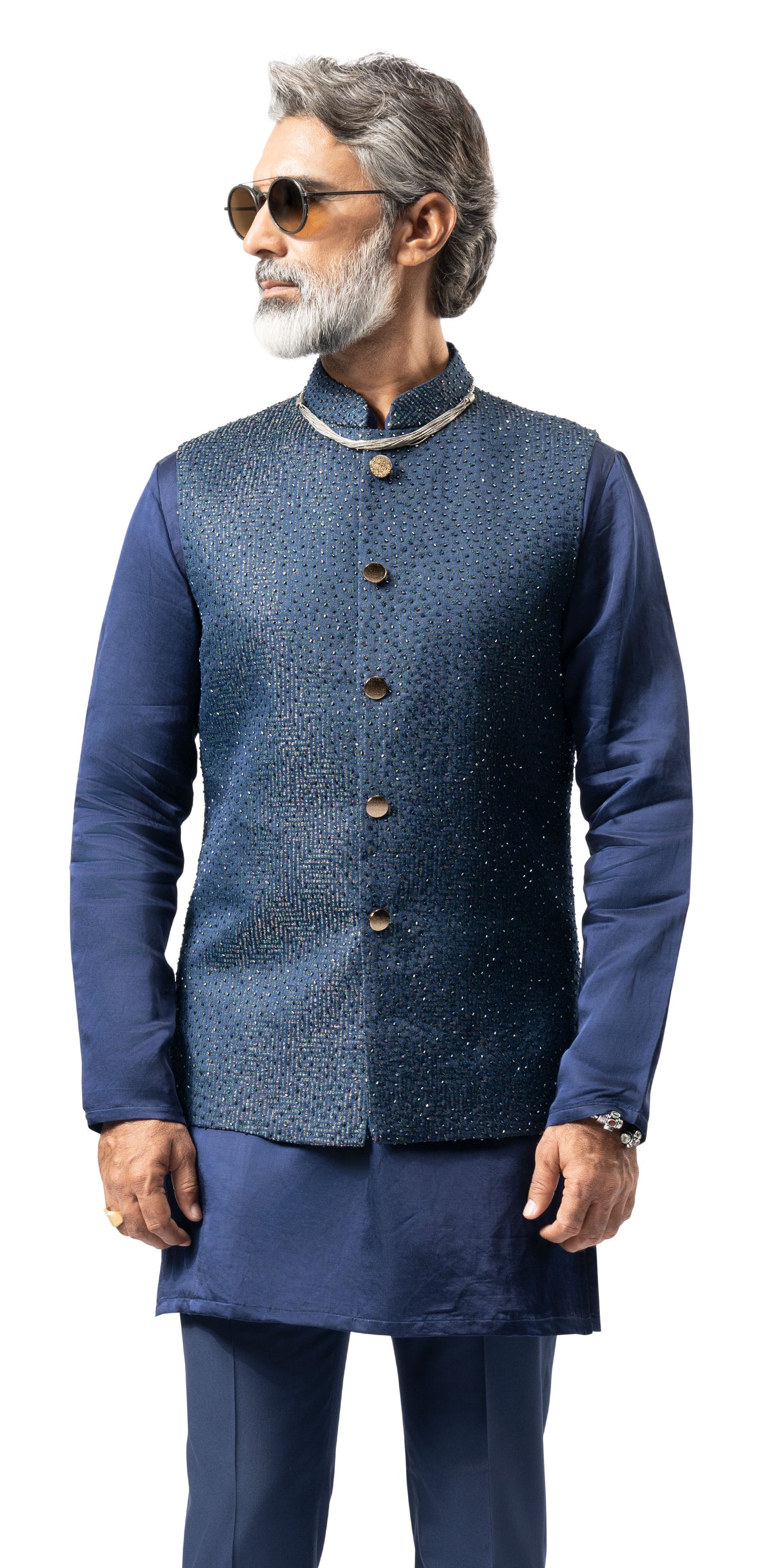 Navy Tex-Galaxy Highlight Bundi