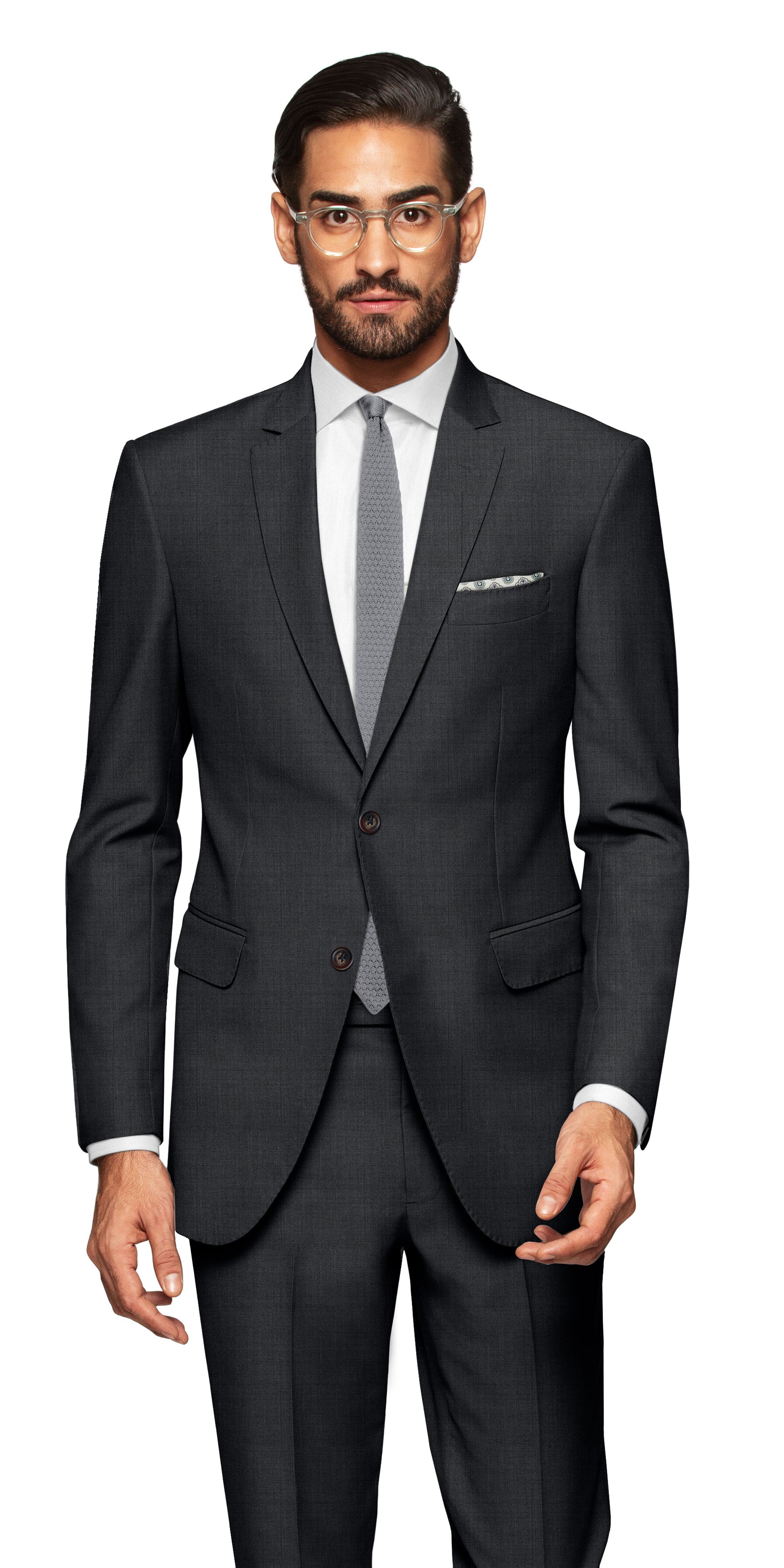 Prato Charcoal Grey Suit – herringbonesui - Main Image