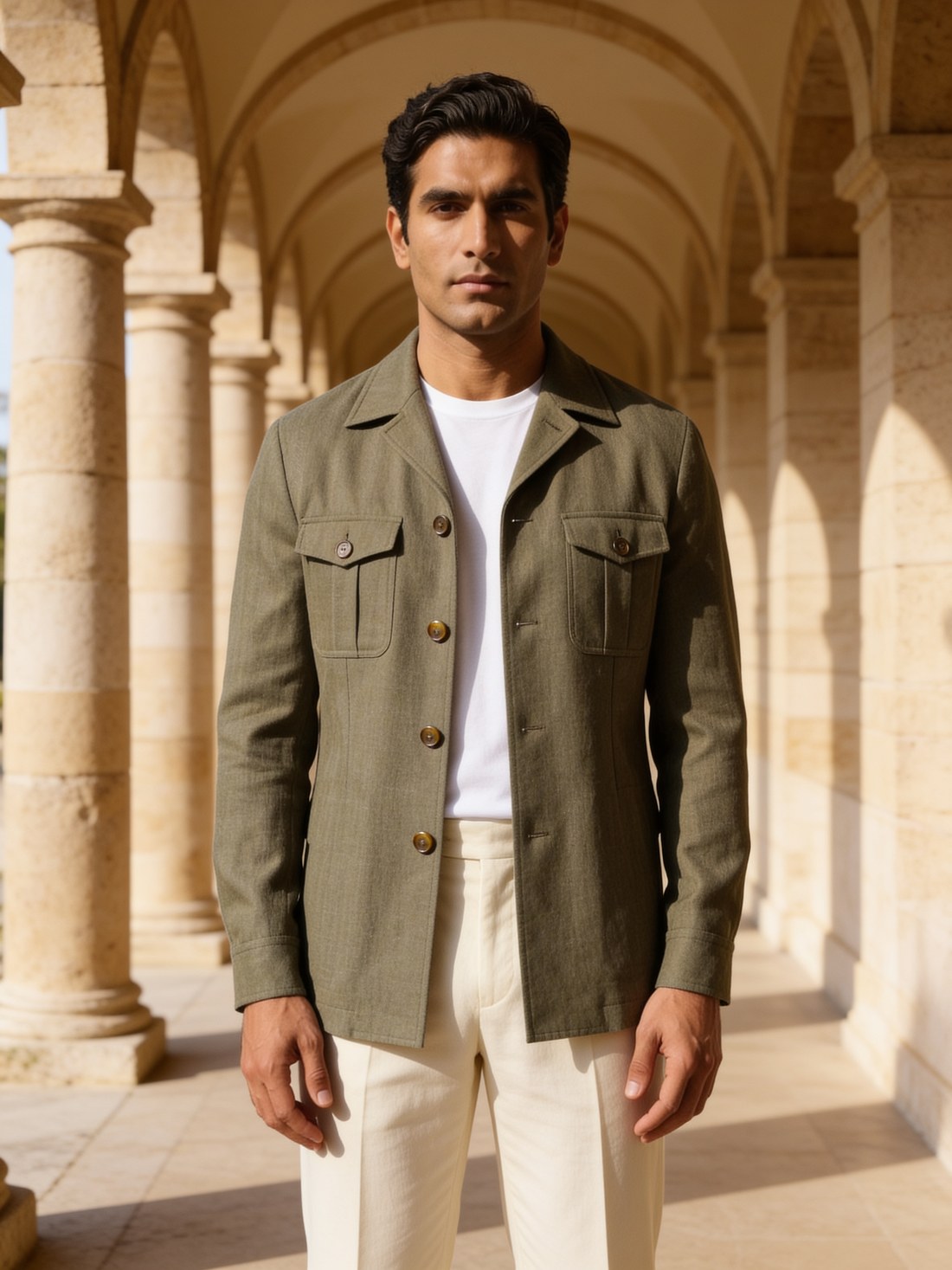 Shirt Jacket in Sage