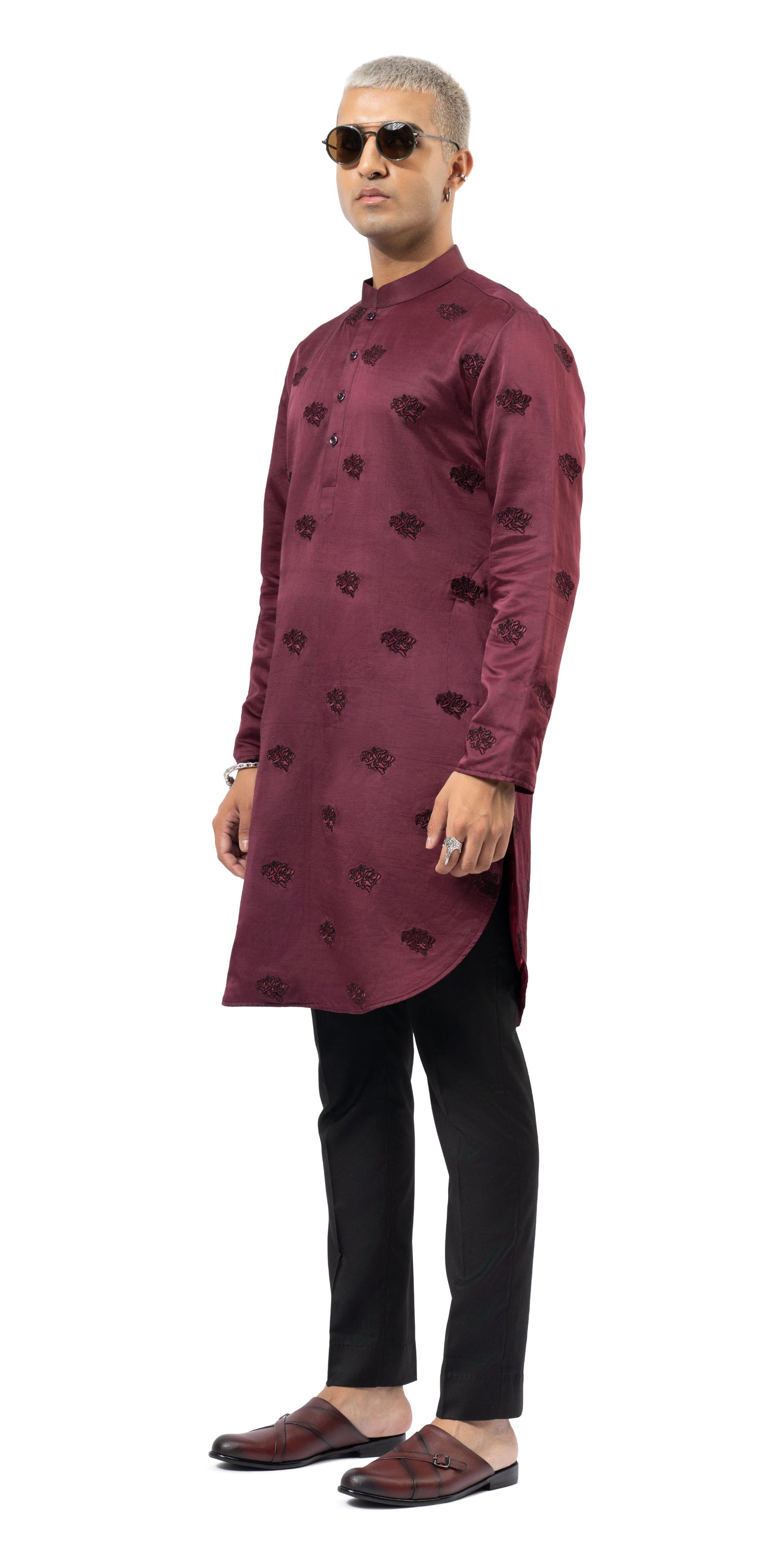 Wine Calendula Kurta