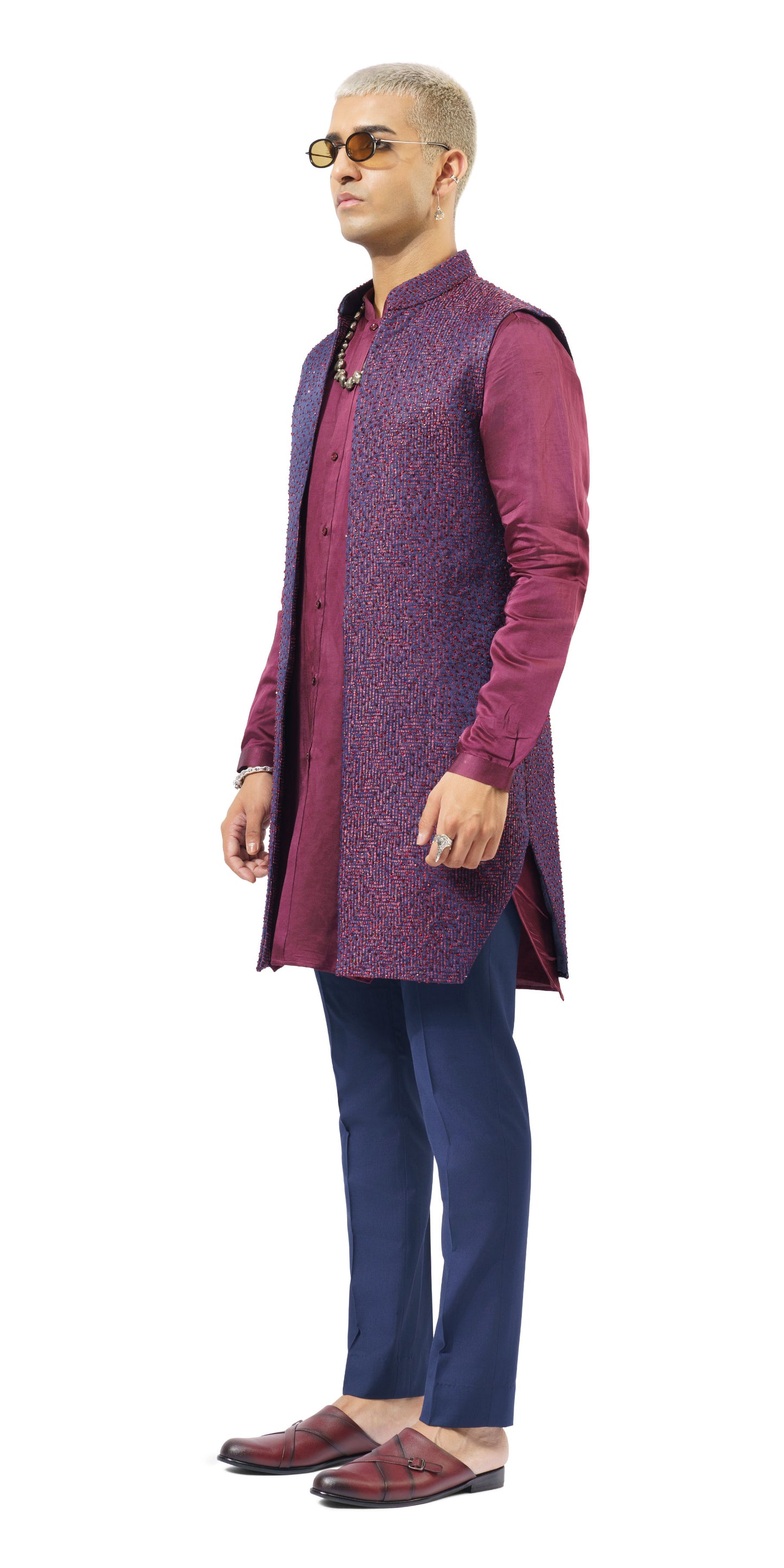 Wine Tex-Galaxy Highlight Open Jacket