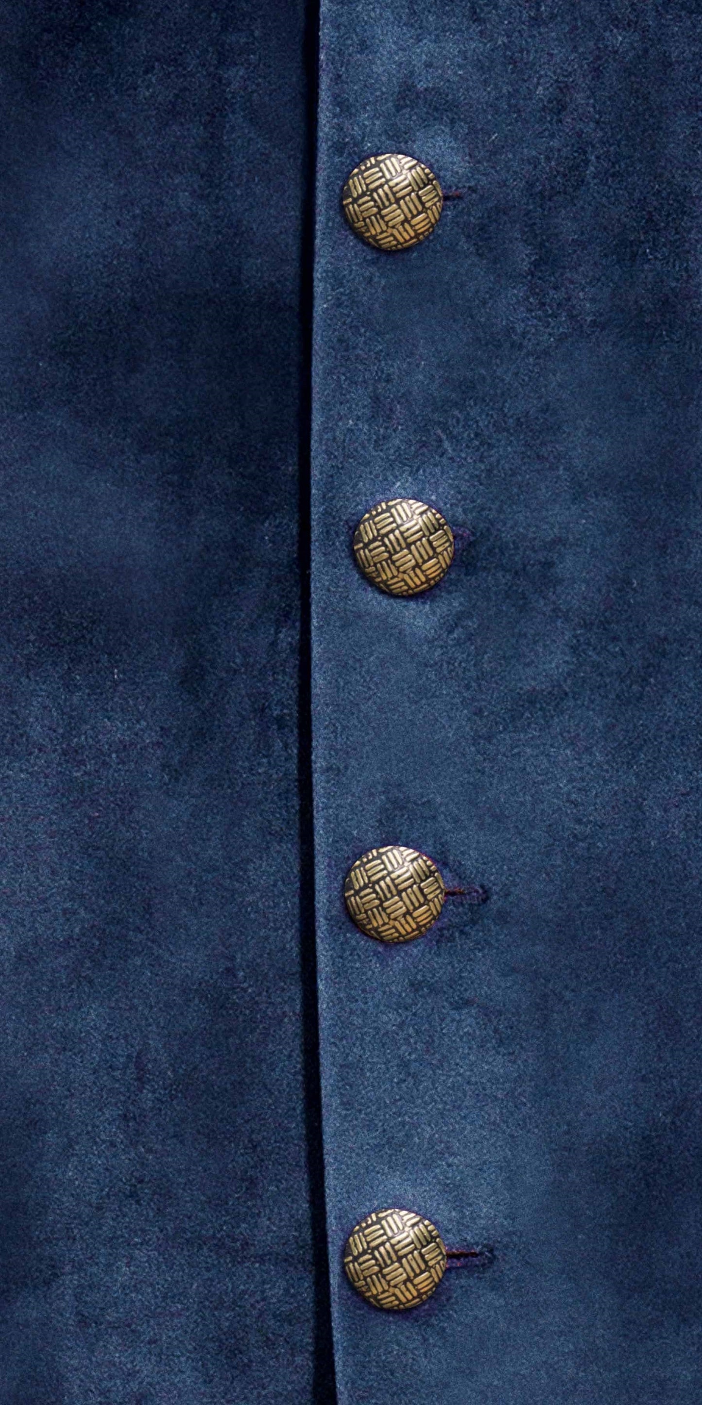 Gurhkan Blue Velvet Sherwani