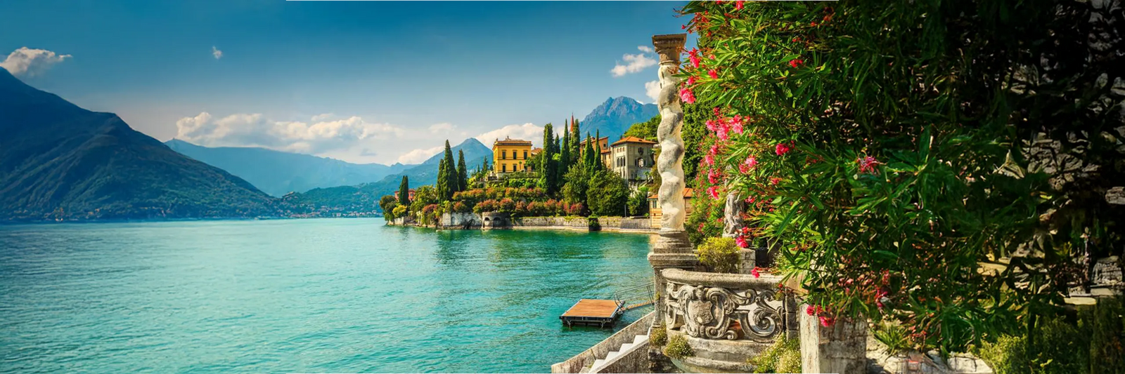 Lake Como: White Linen on Blue Water