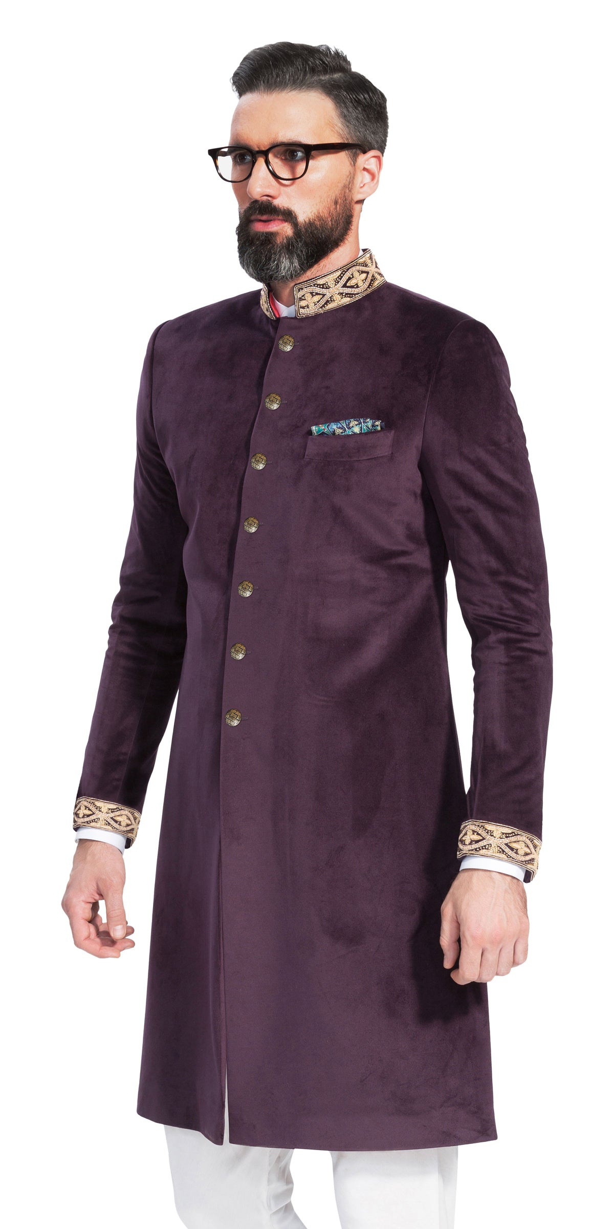 Gurhkan Amethyst Sherwani