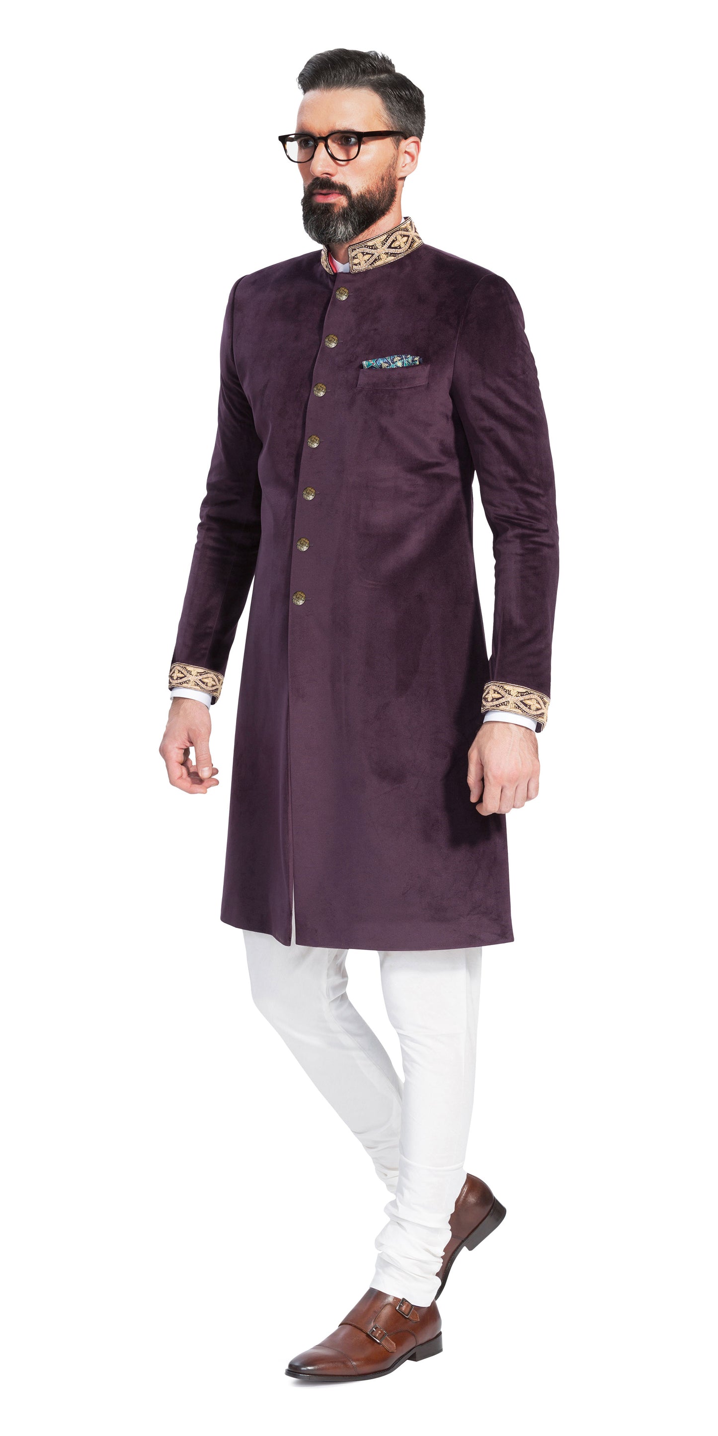 Gurhkan Amethyst Sherwani