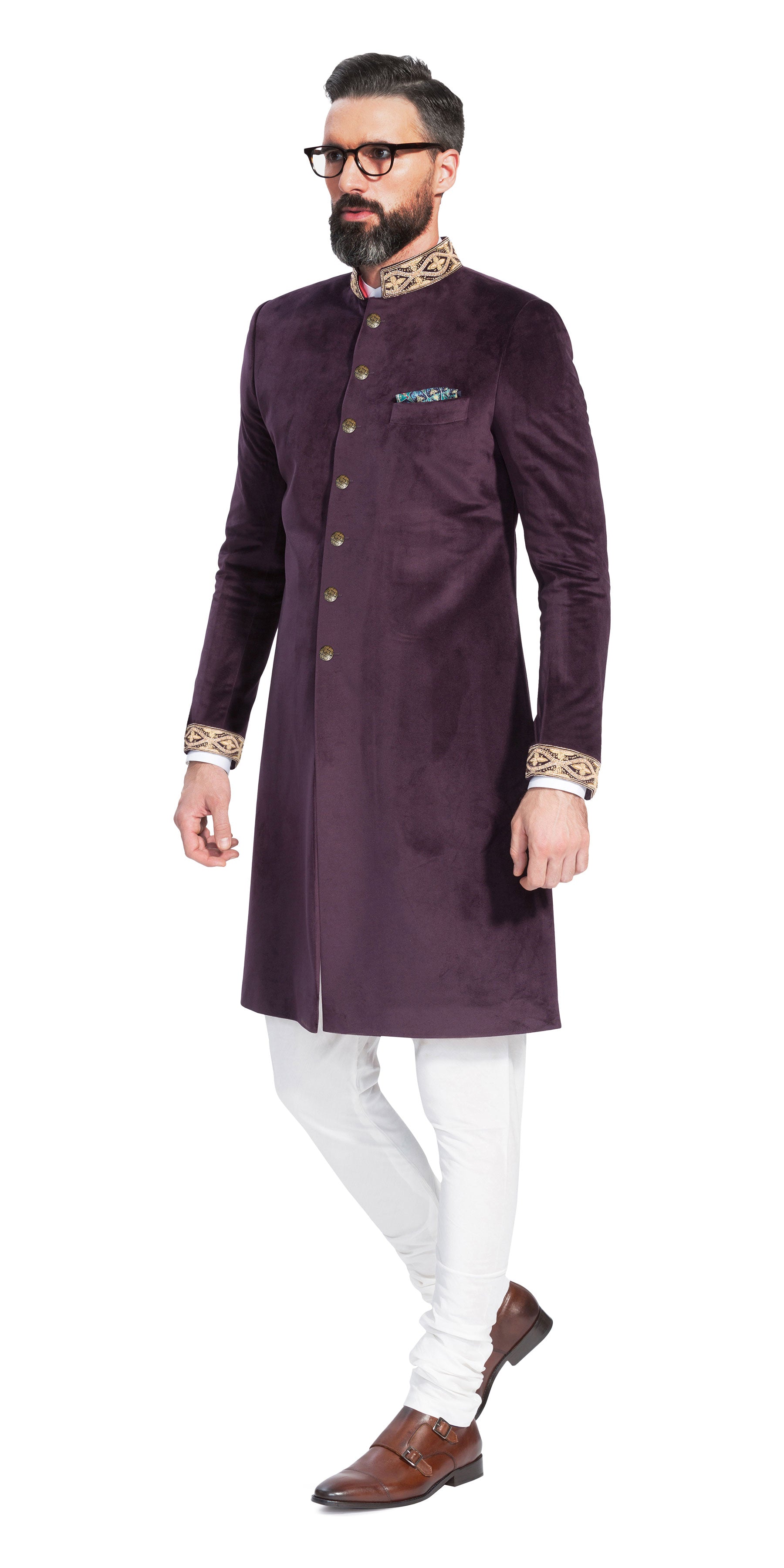Gurhkan Amethyst Sherwani