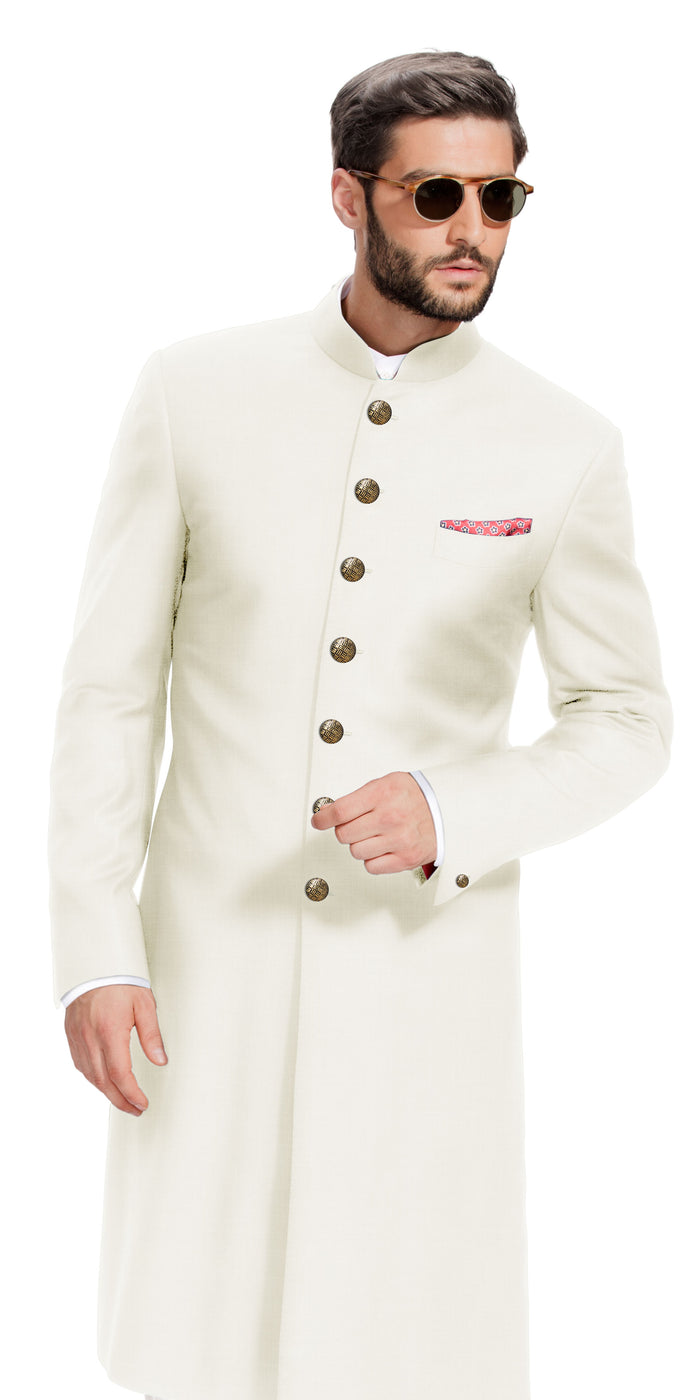 Gurhkan Off White Sherwani