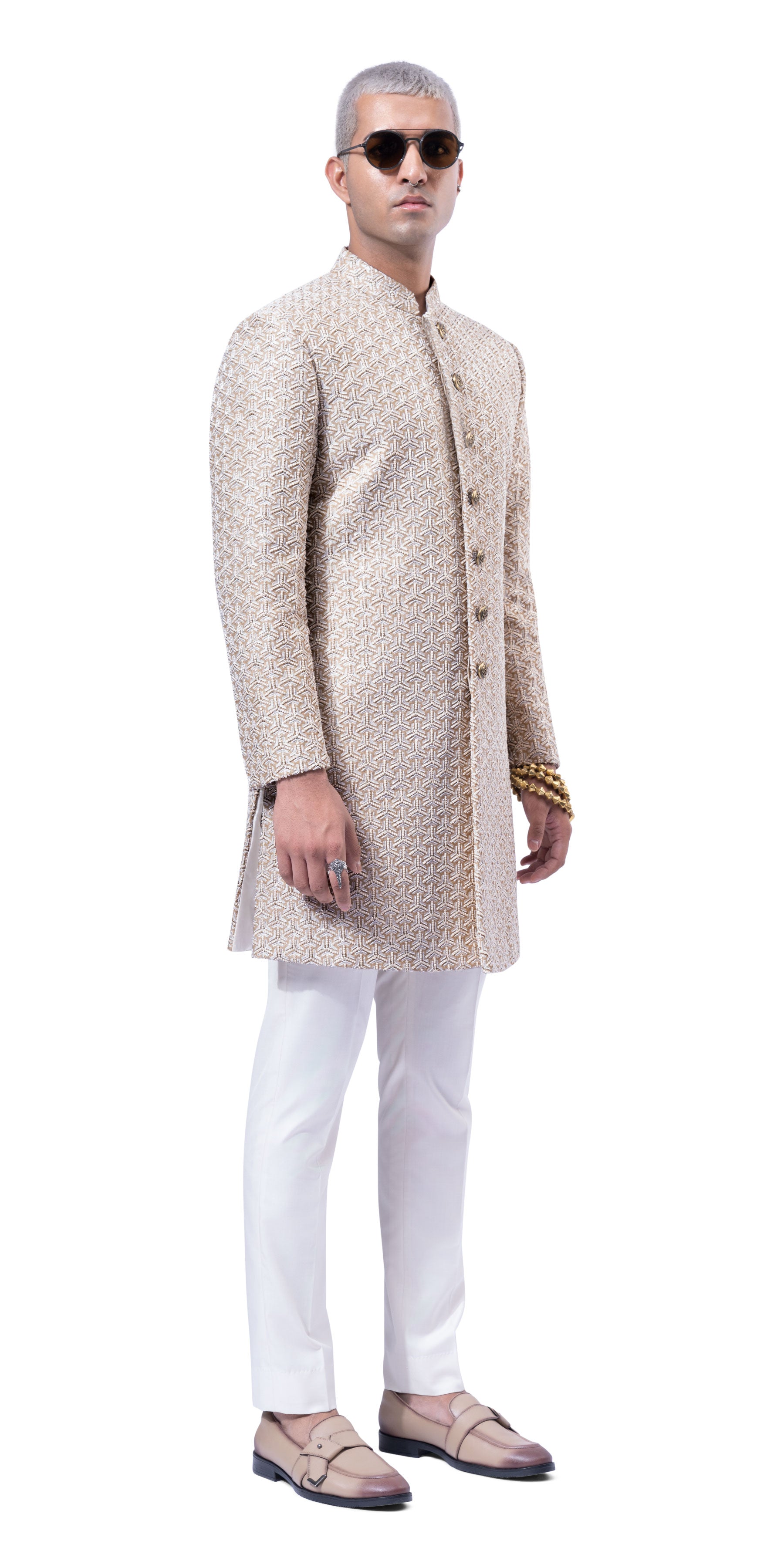 Vanilla Lamp Highlight Open Sherwani