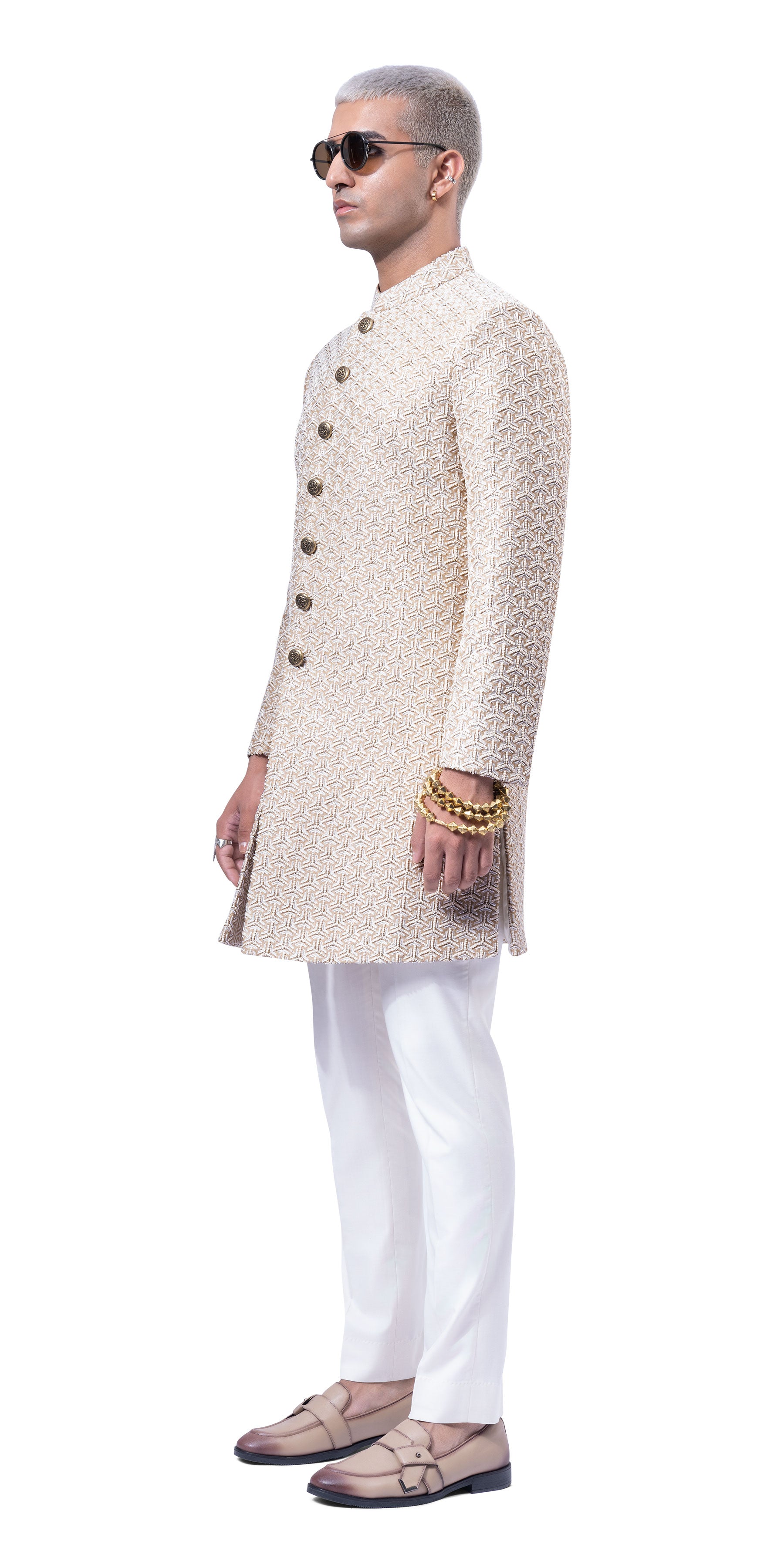 Vanilla Lamp Highlight Open Sherwani