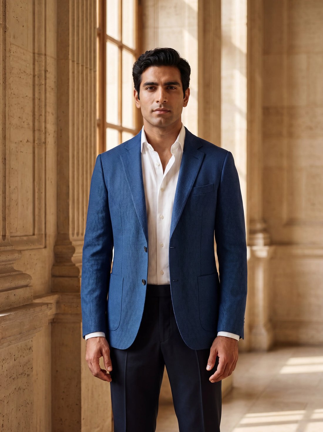 Hopsack Blazer in Blue