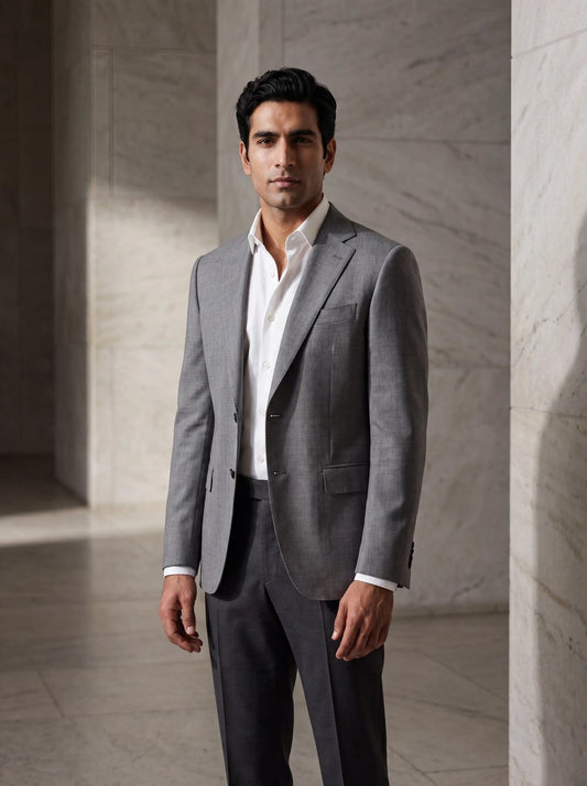 Summer-Wool Jacket in Grey