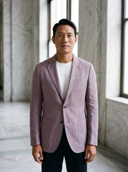 Linen Blazer in Lilac
