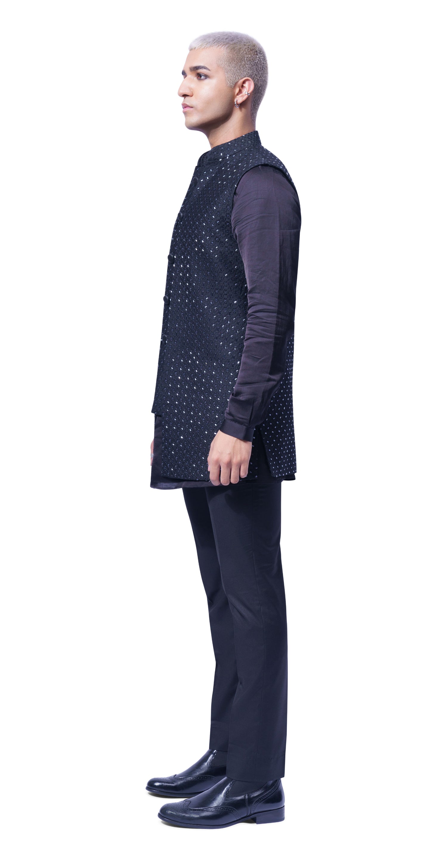 Black Prism Highlighted Mock Layer Bundi-Jacket