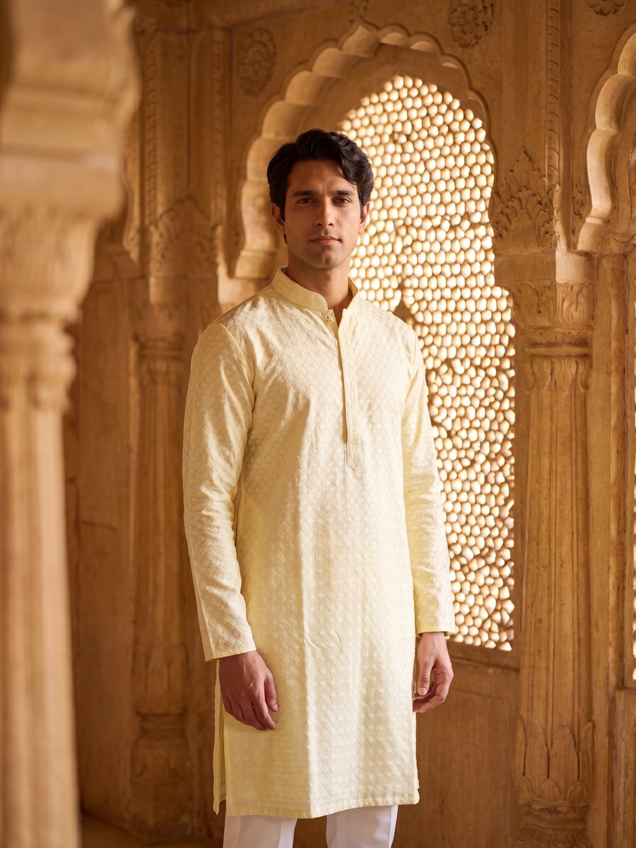 Kurta Set in Butter Yellow