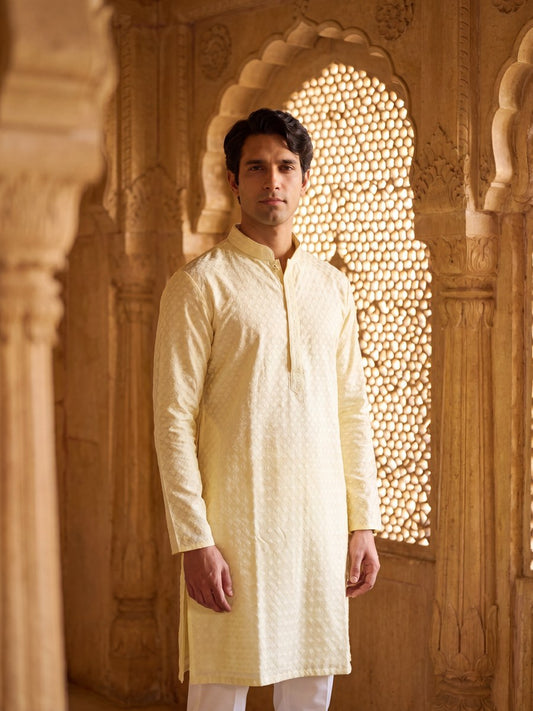 Kurta Set in Butter Yellow