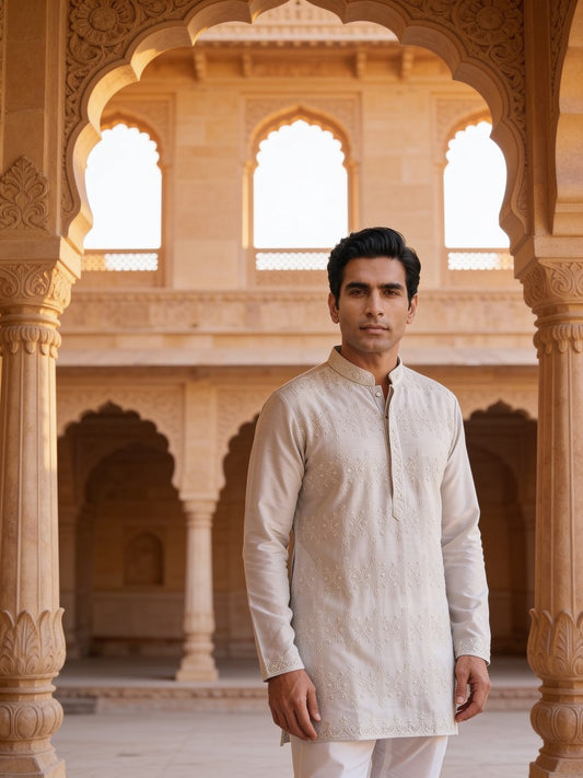 Kurta Set in Light Grey