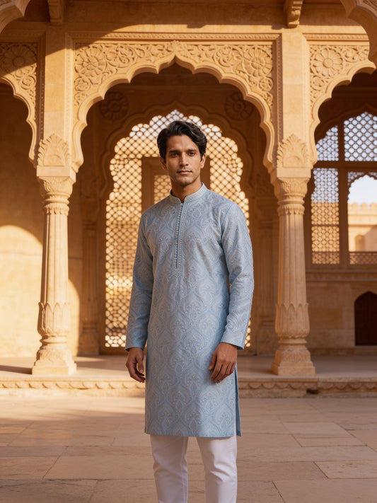 Kurta Set in Sky Blue