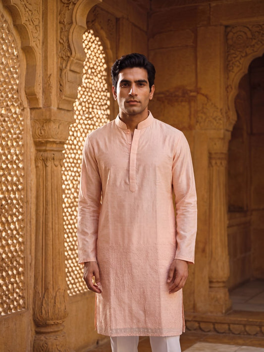 Kurta Set in Salmon