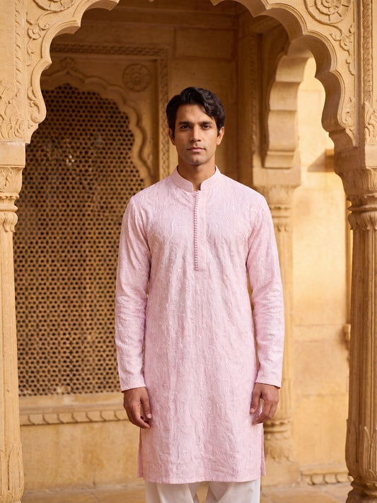 Kurta Set in Baby Pink