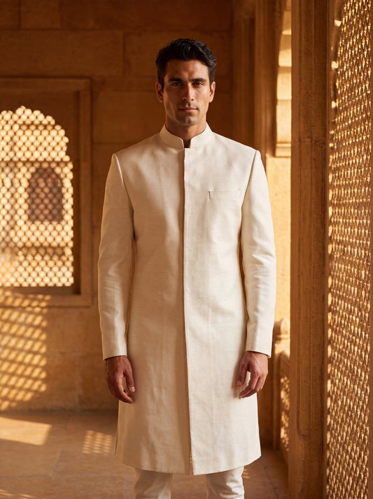 Sherwani in Ivory
