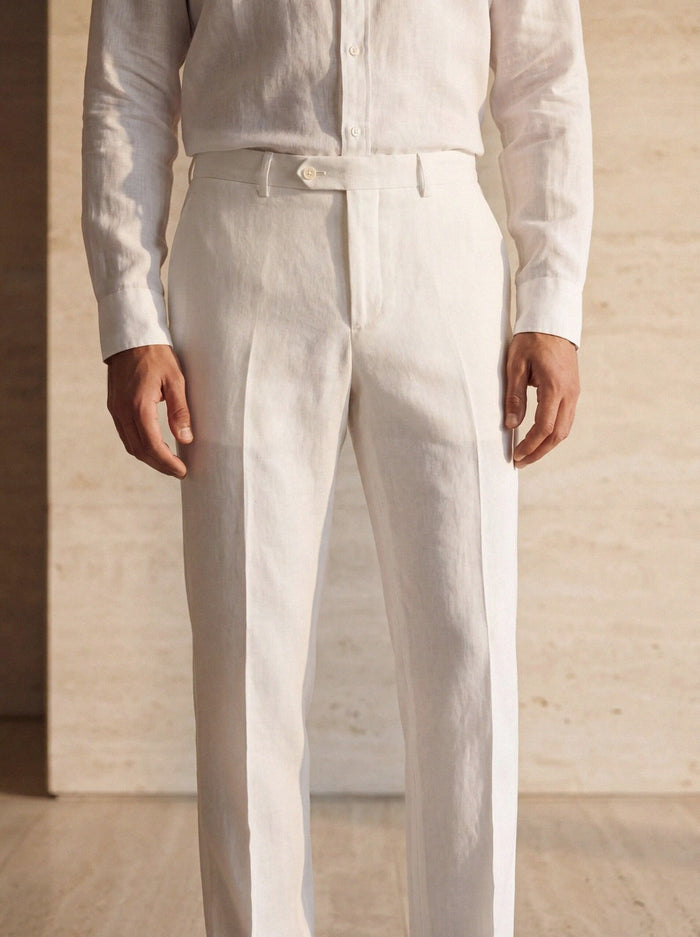 Cotton-Linen Trouser — White