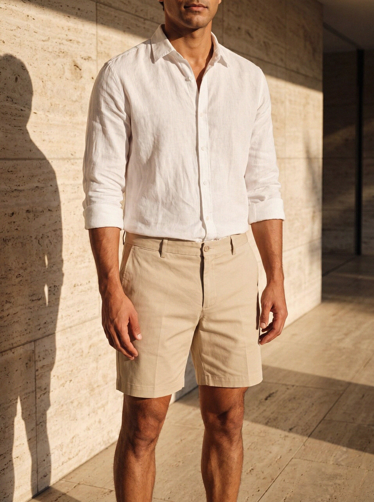 Cotton-Twill Short — Sand