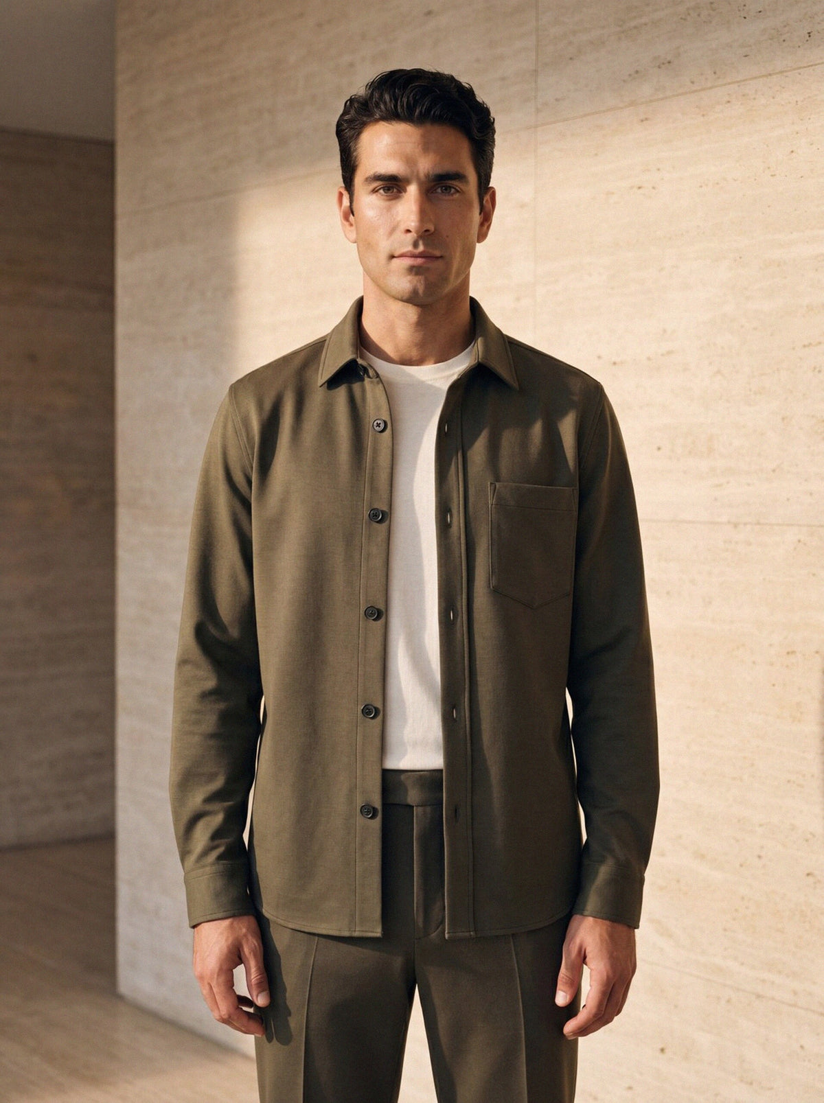 Double Overshirt — Olive
