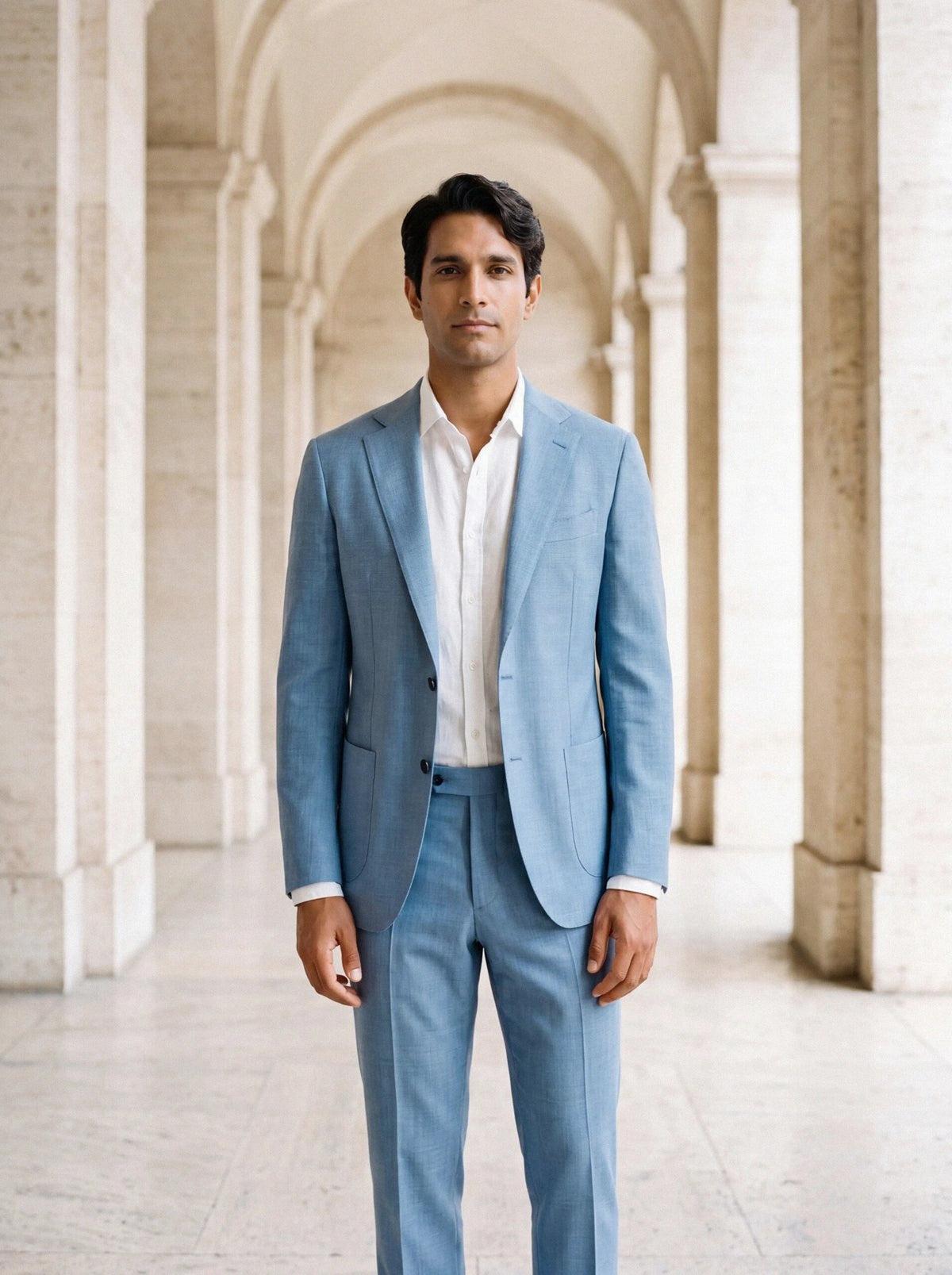 Fresco Suit — Pale Blue