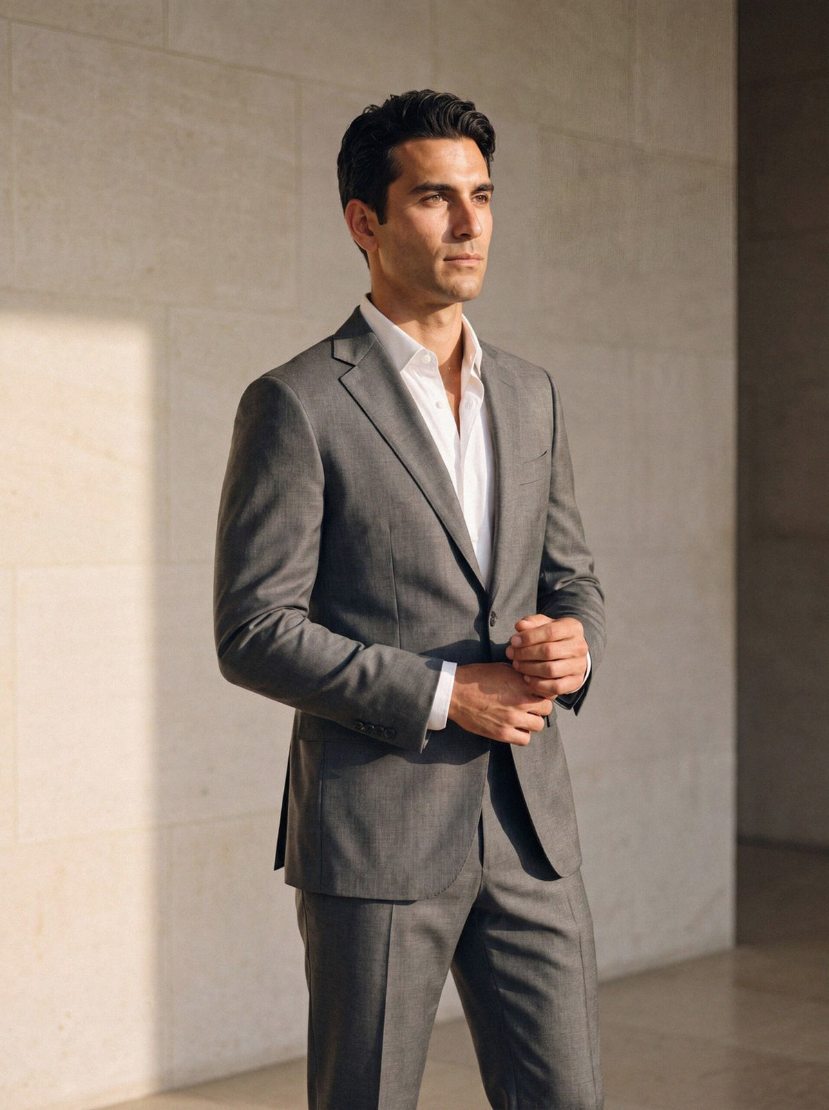 High-Twist Suit — Grey