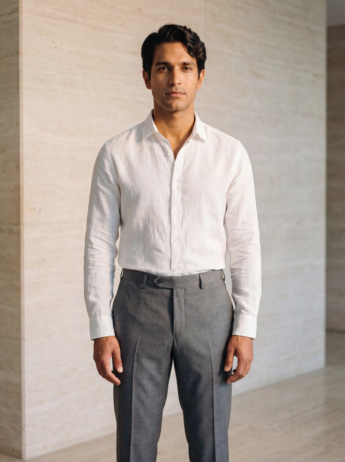High-Twist Trouser — Grey