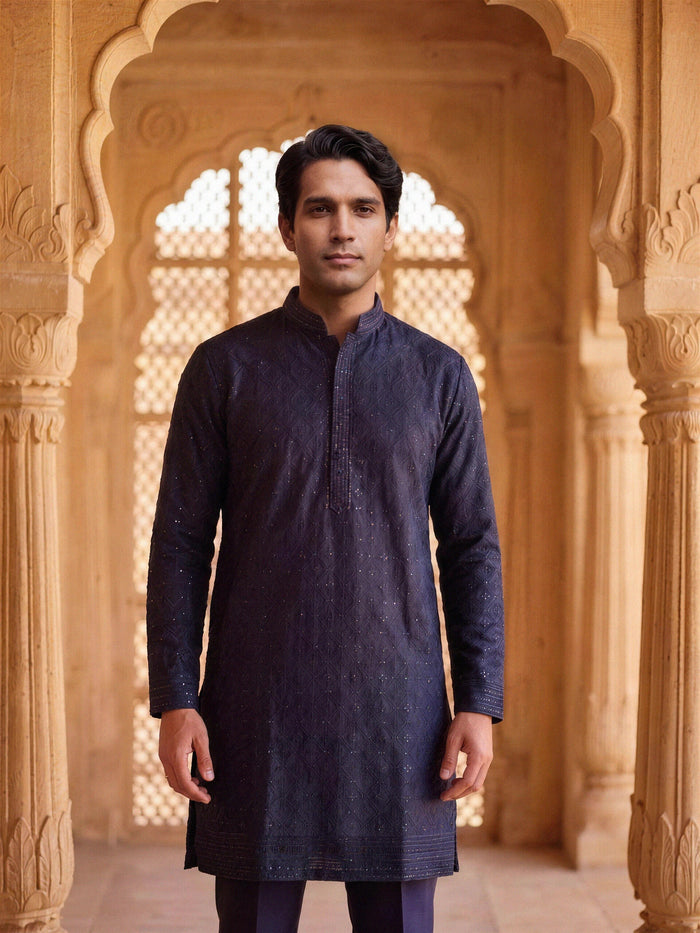 Kurta Set — Navy