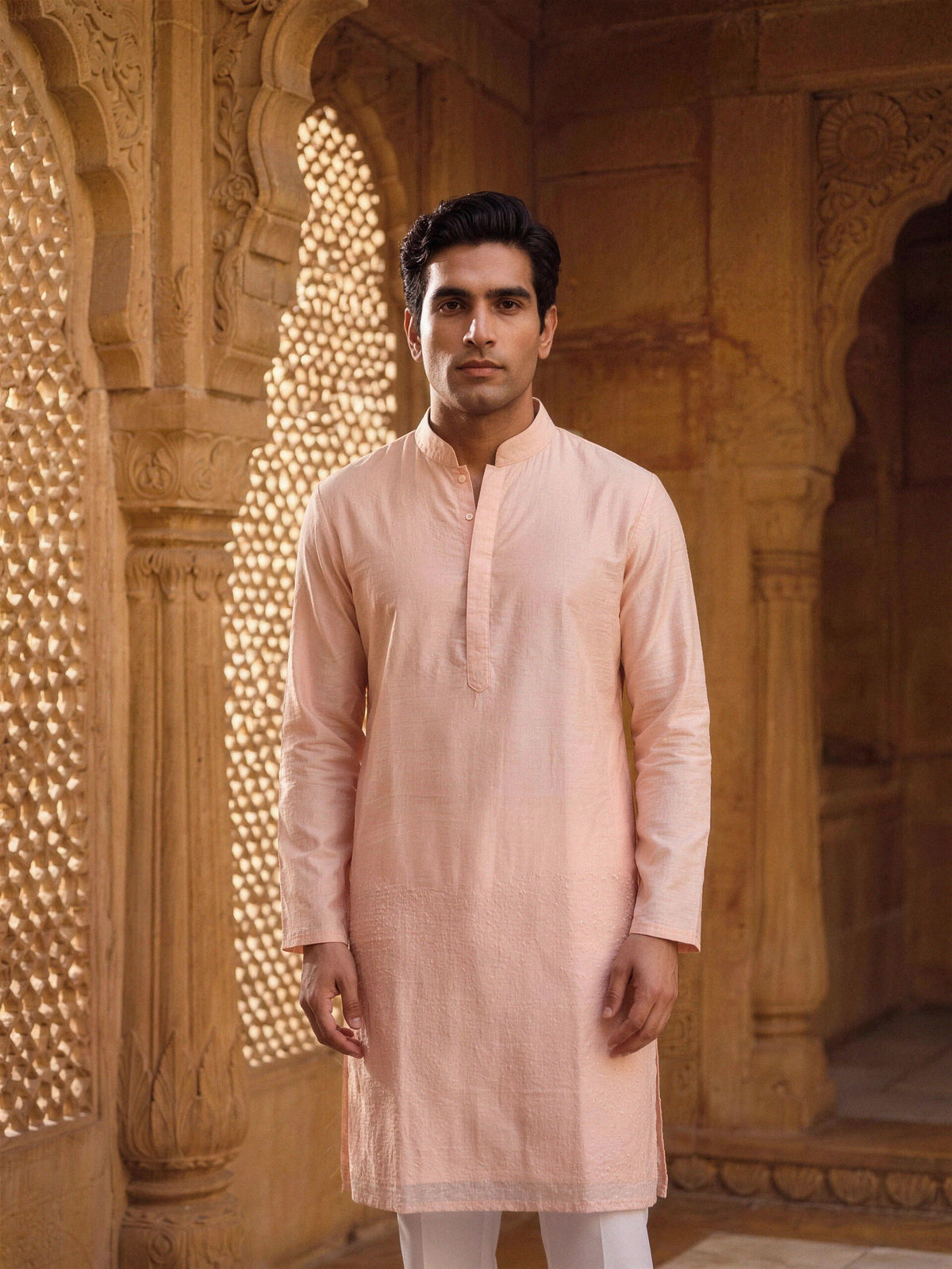 Kurta Set — Salmon