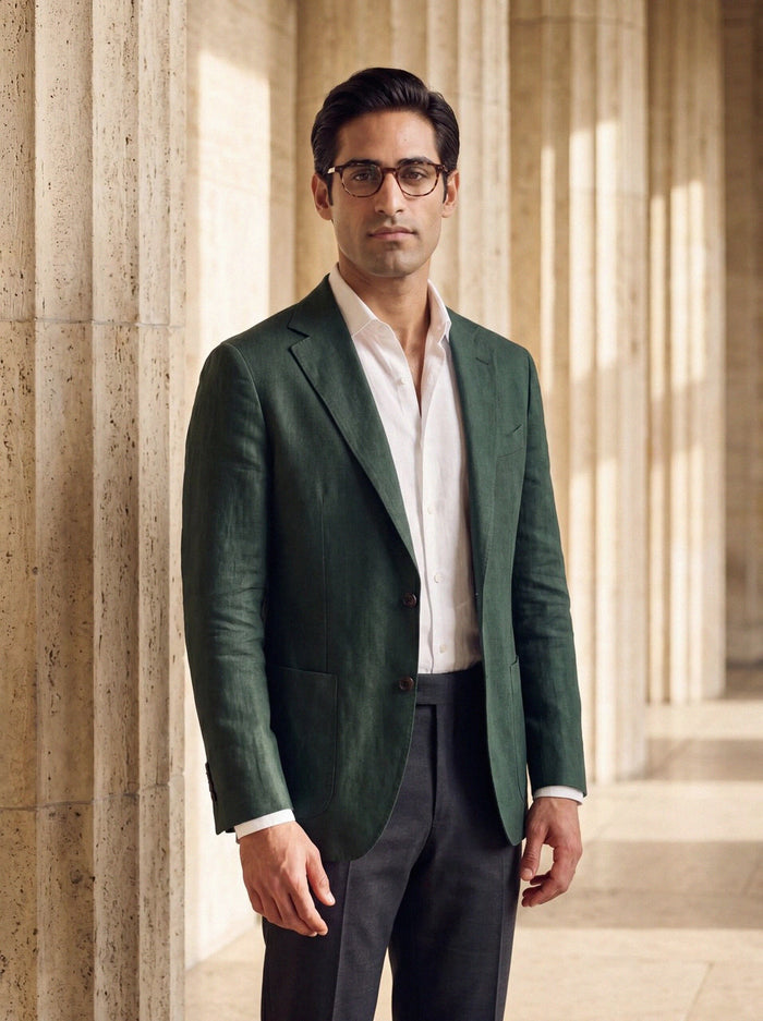 Linen Jacket — Green