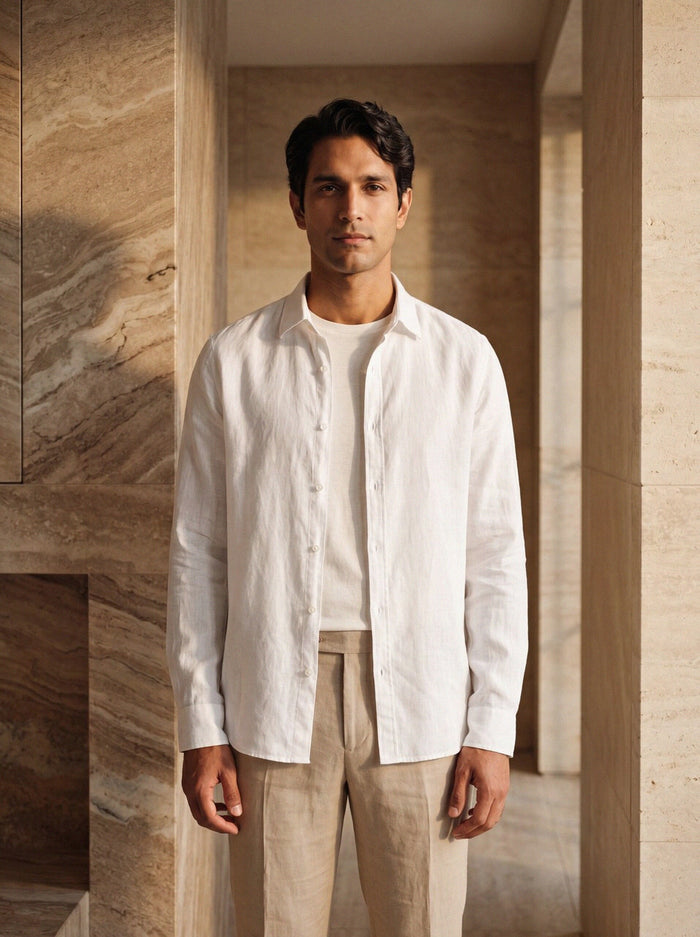 Linen Overshirt — White