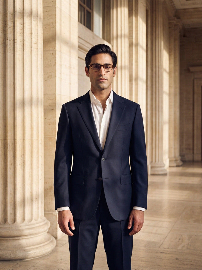 Linen Suit — Navy