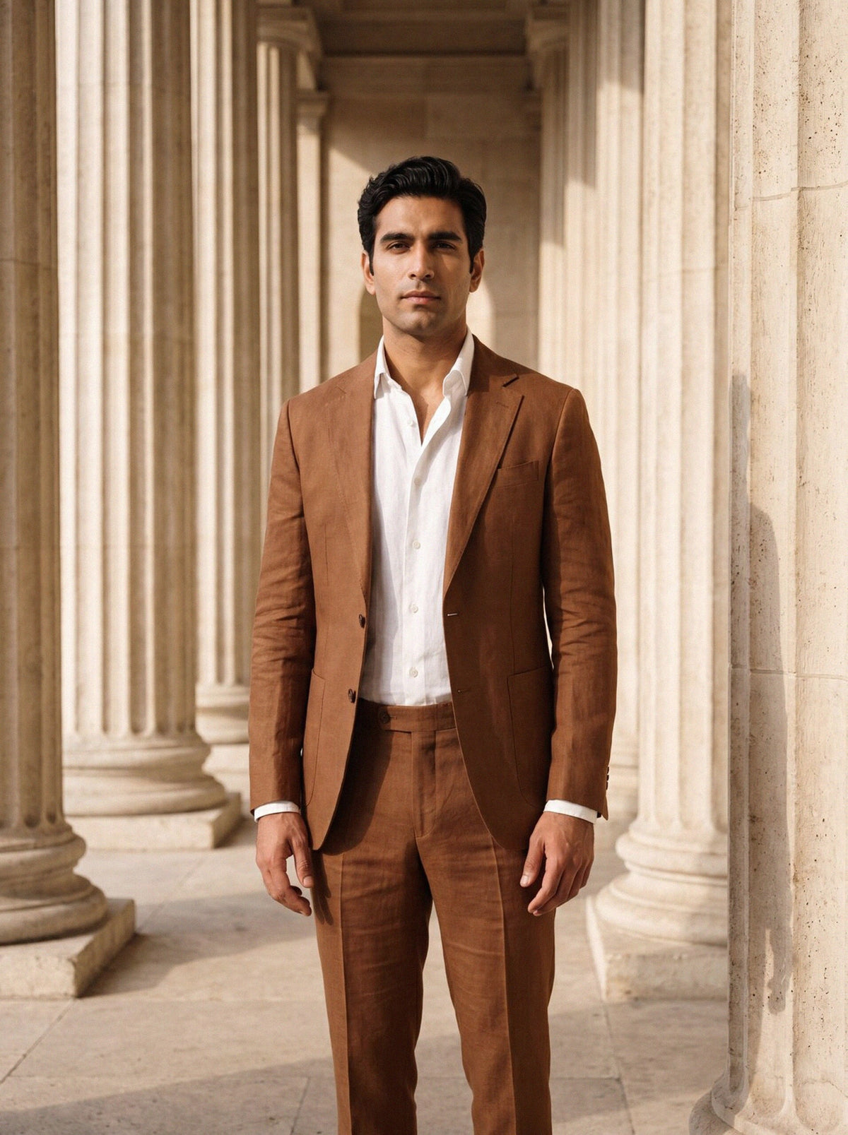 Linen Suit — Tobacco