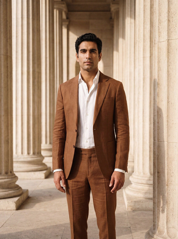 Linen Suit — Tobacco