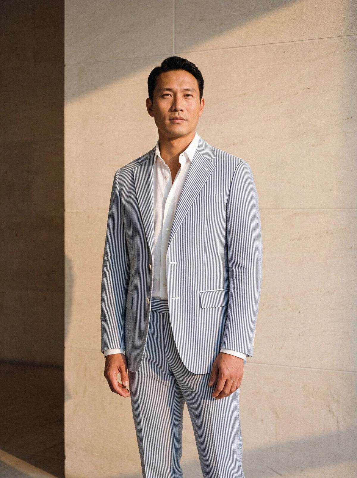 Seersucker Suit — Blue