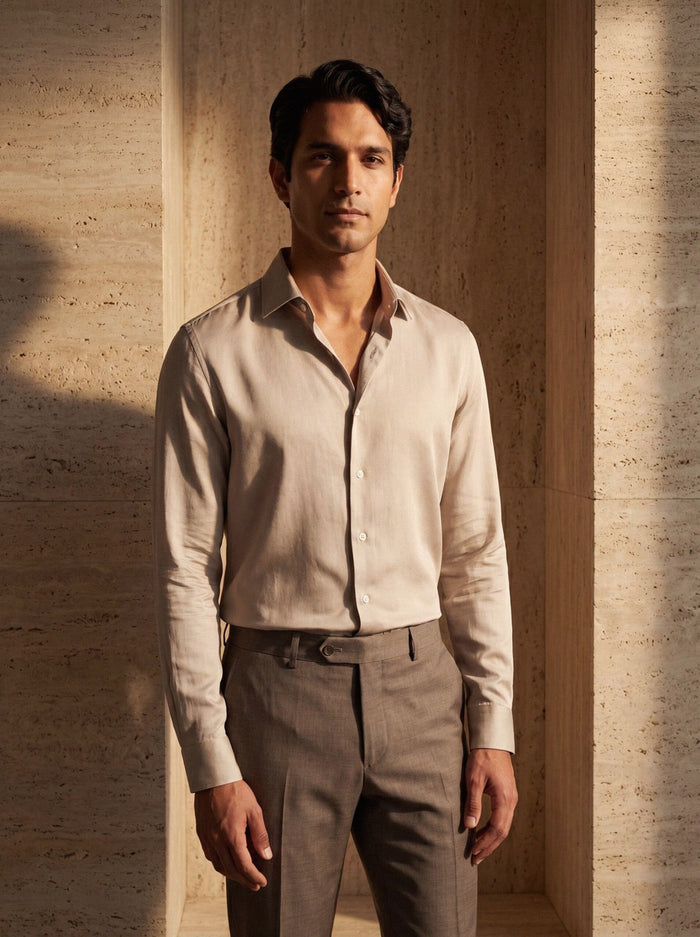 Silk Shirt — Stone