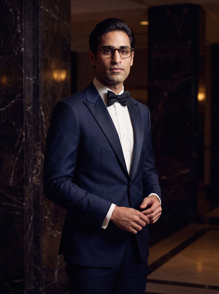 Silk-Twill Tuxedo — Midnight
