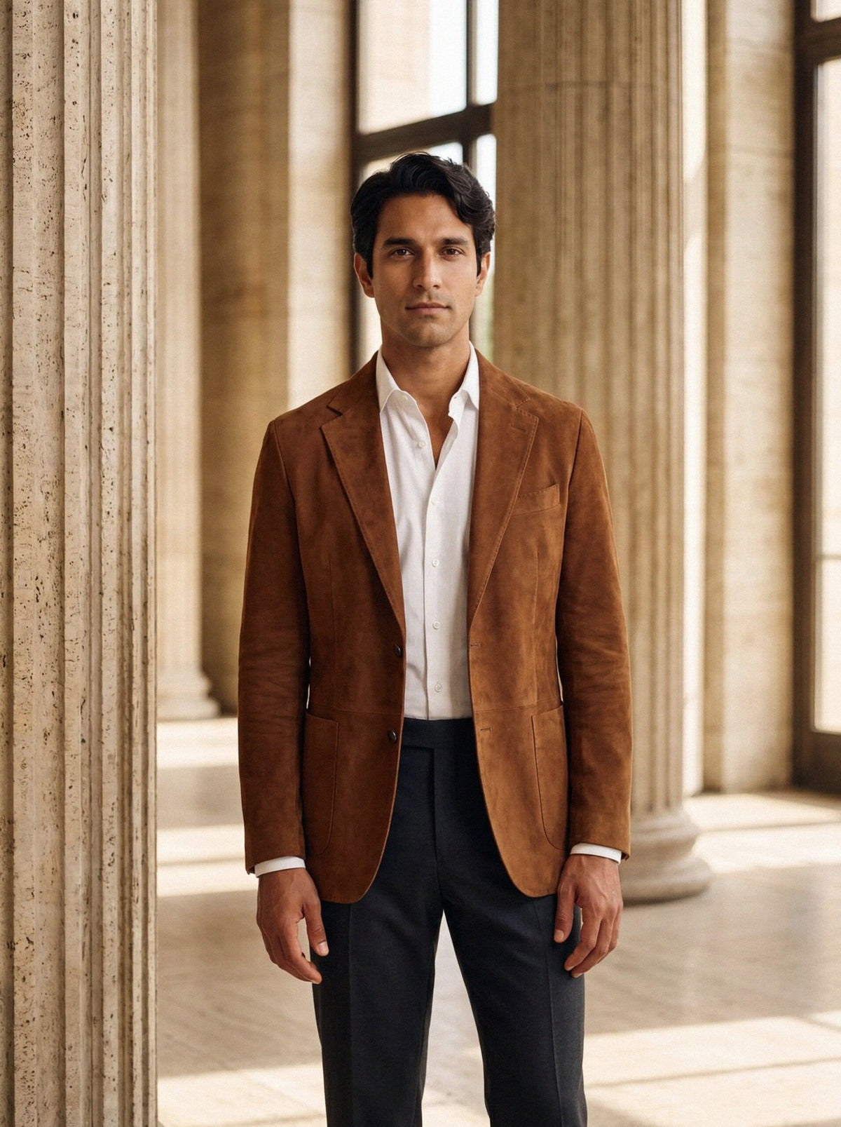 Suede Jacket — Tobacco