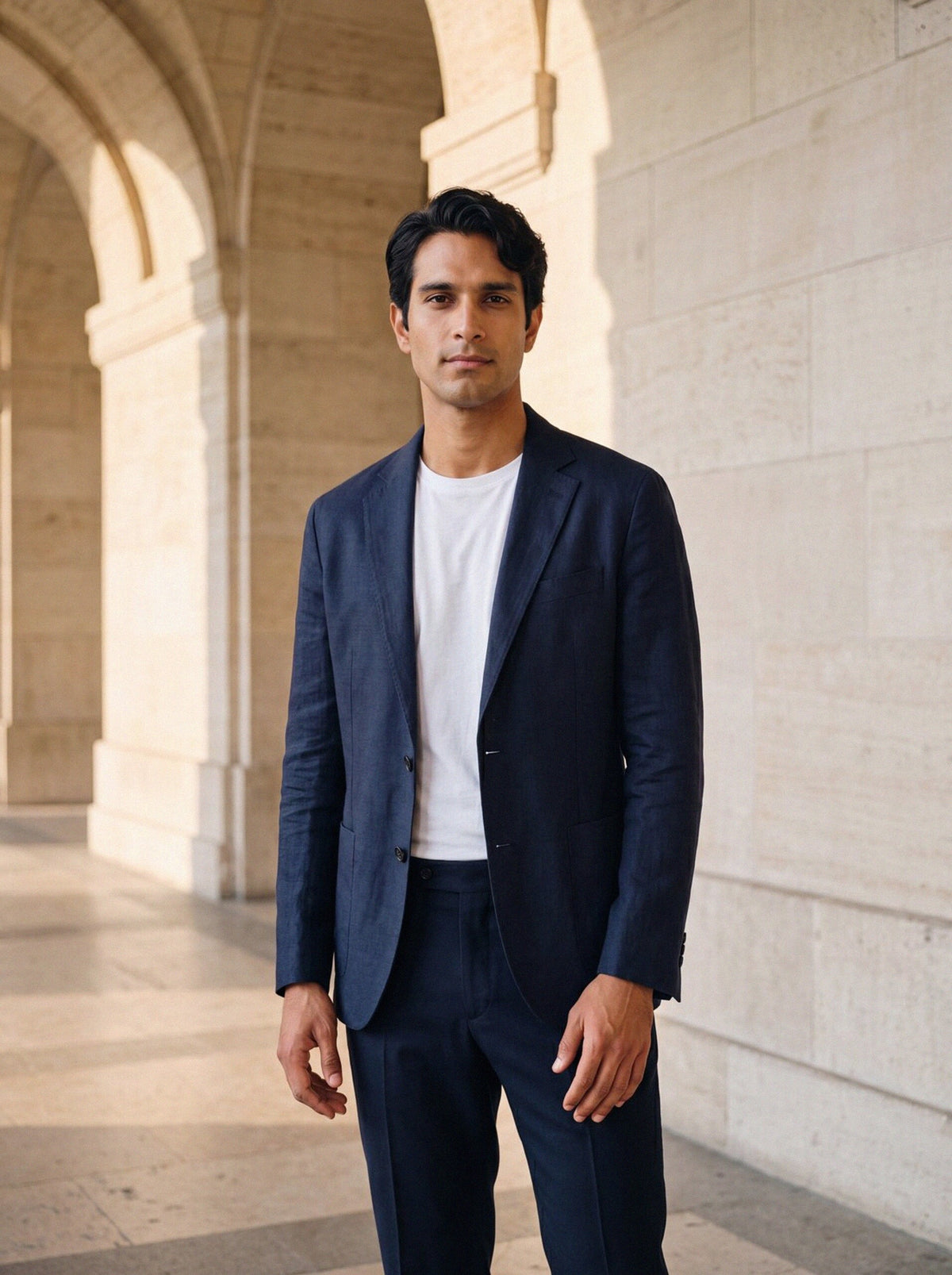 Traveller Jacket — Navy Linen