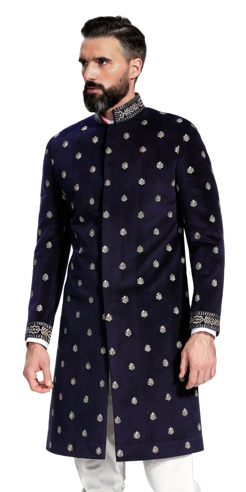 Esfahan Navy Blue Sherwani