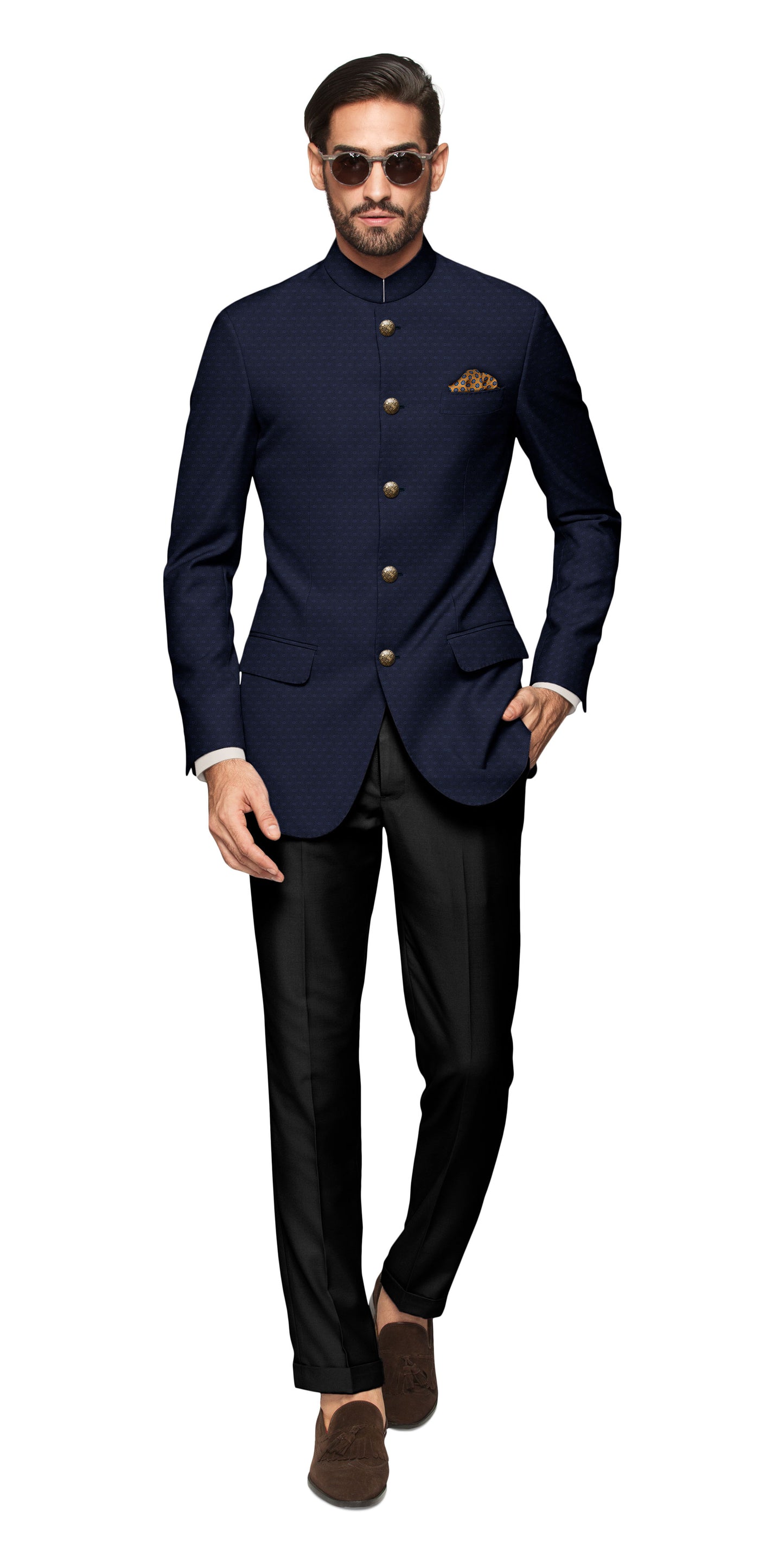 Eshwaan Blue Bandhgala