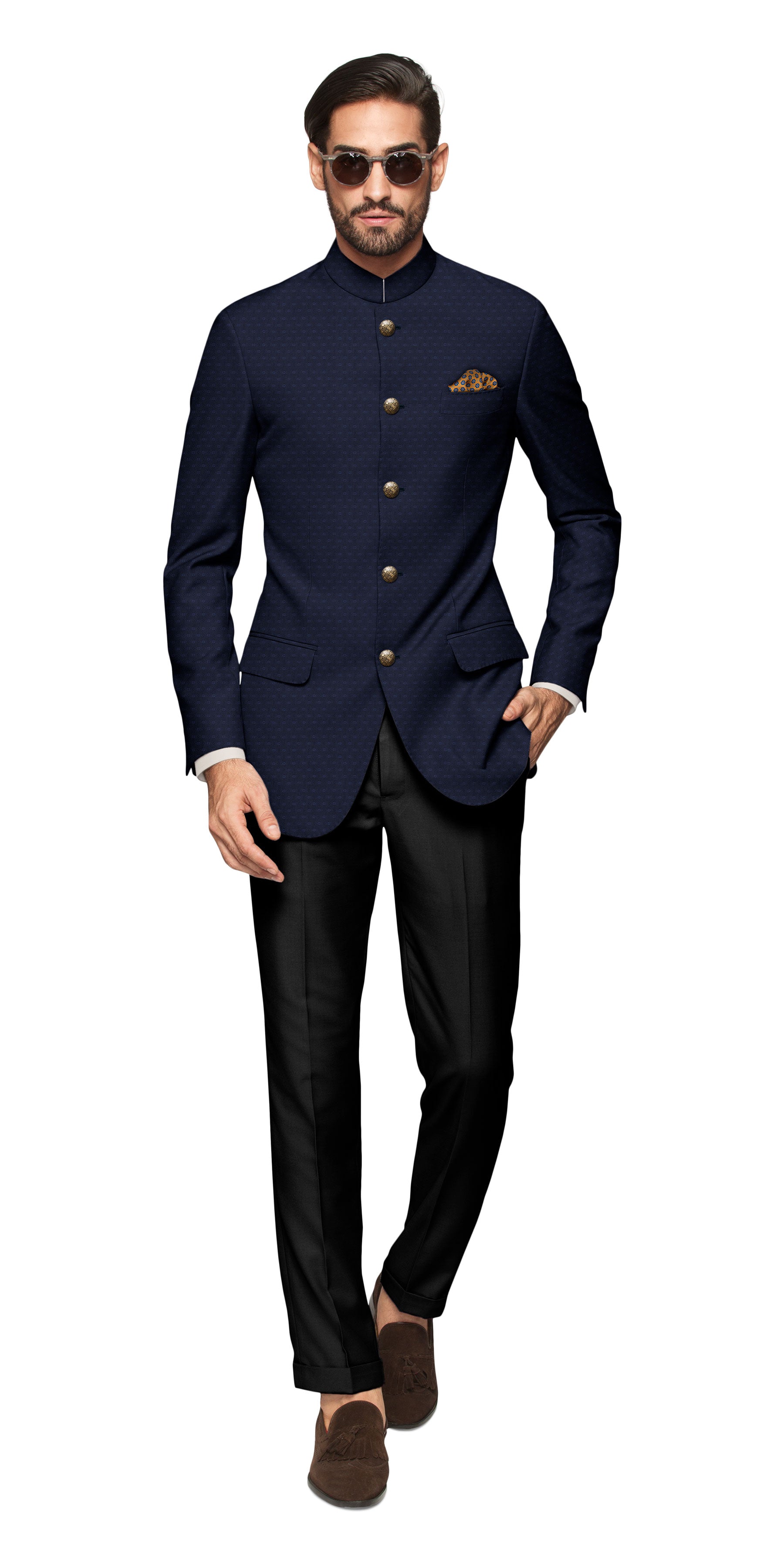 Eshwaan Blue Bandhgala