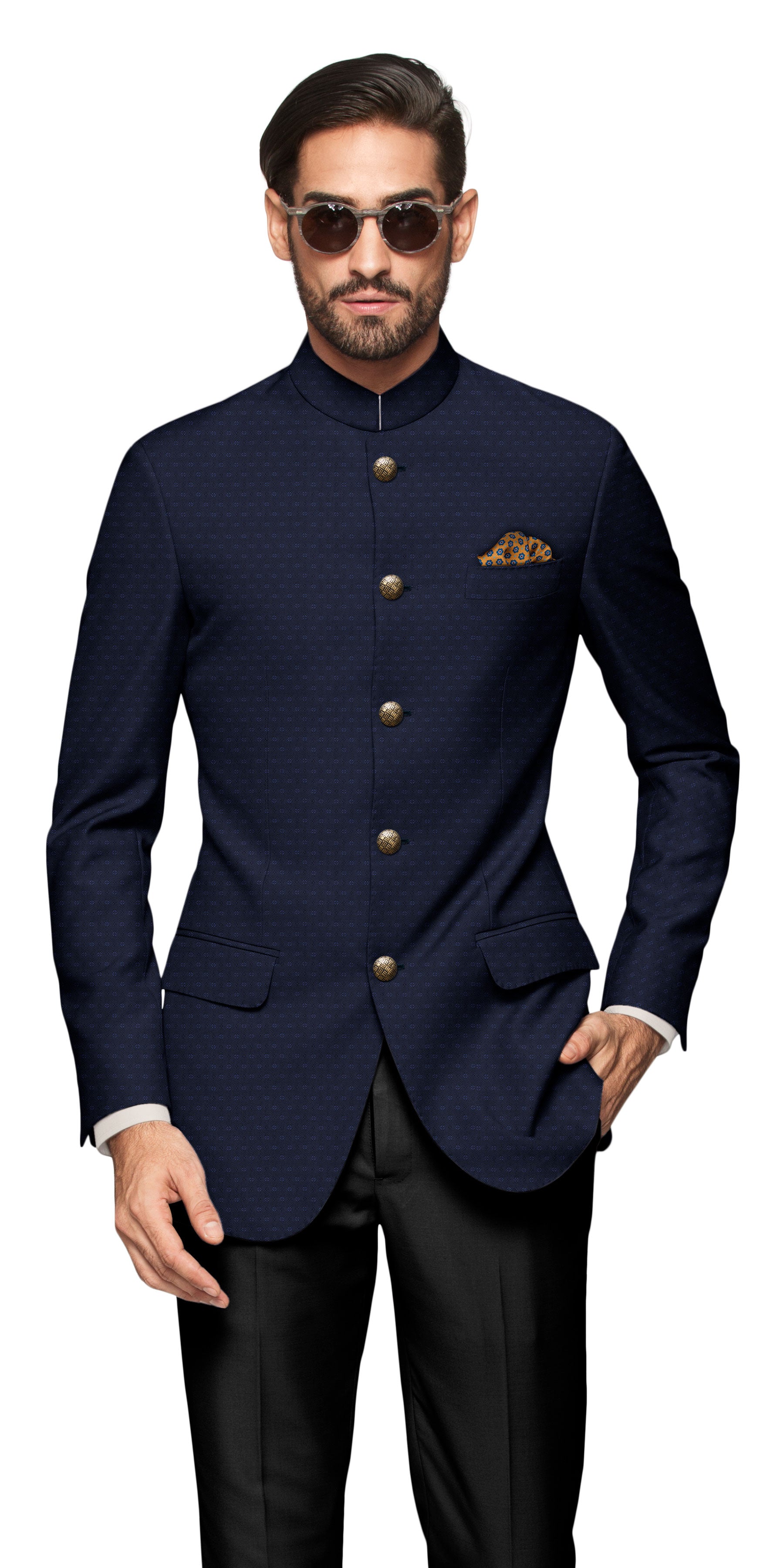 Eshwaan Blue Bandhgala