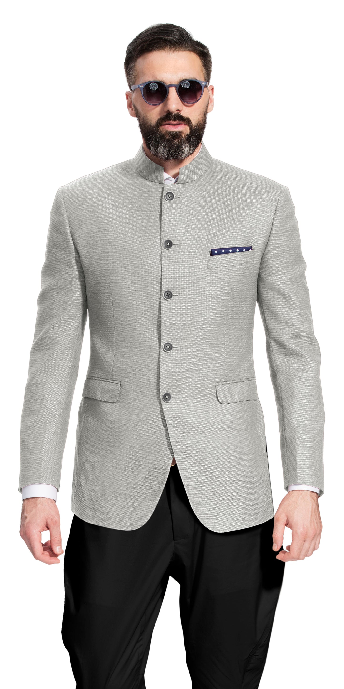 Gurhkan Steel Grey Bandhgala