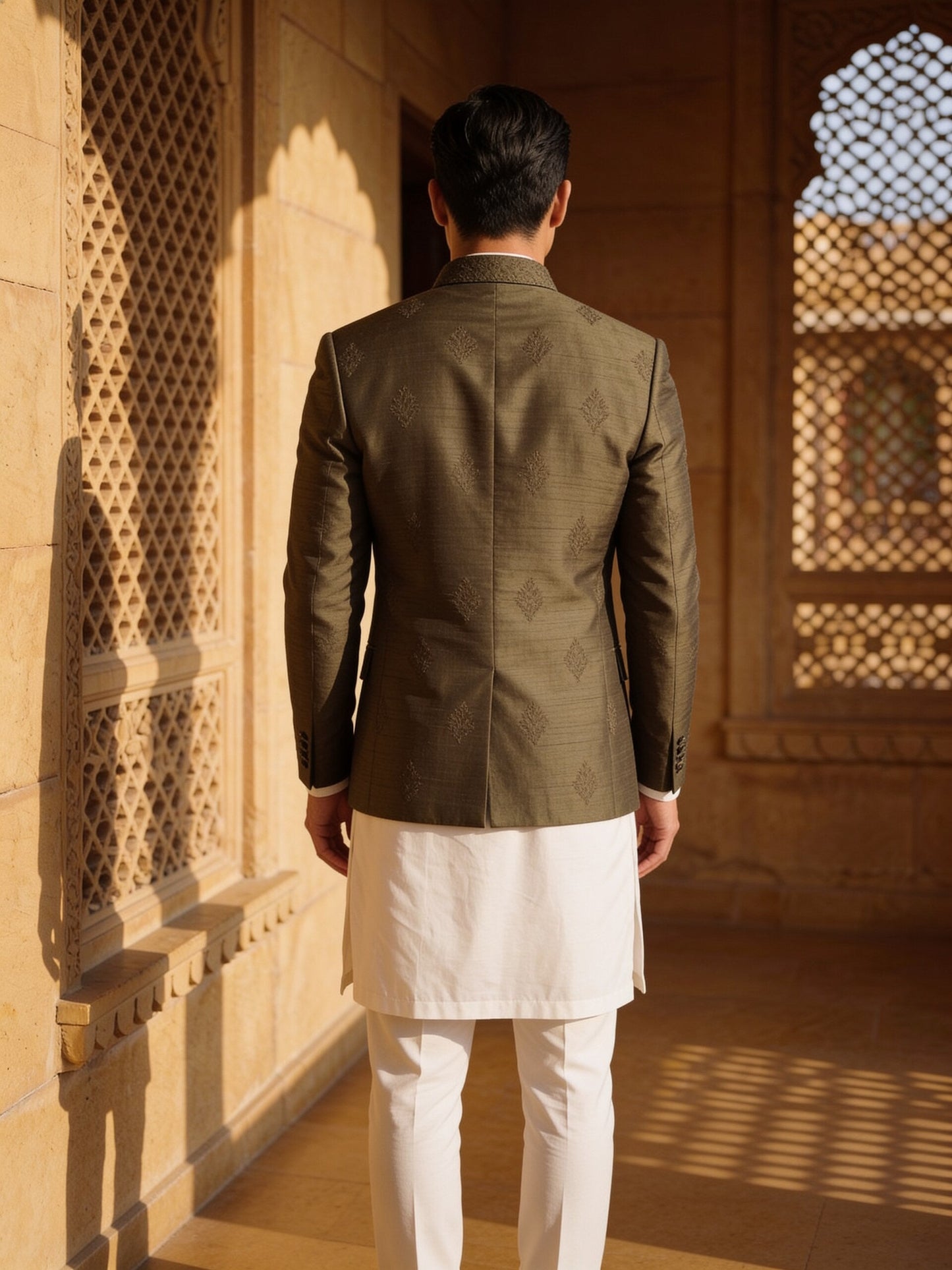 hs26-bandhgala-deep-olive back